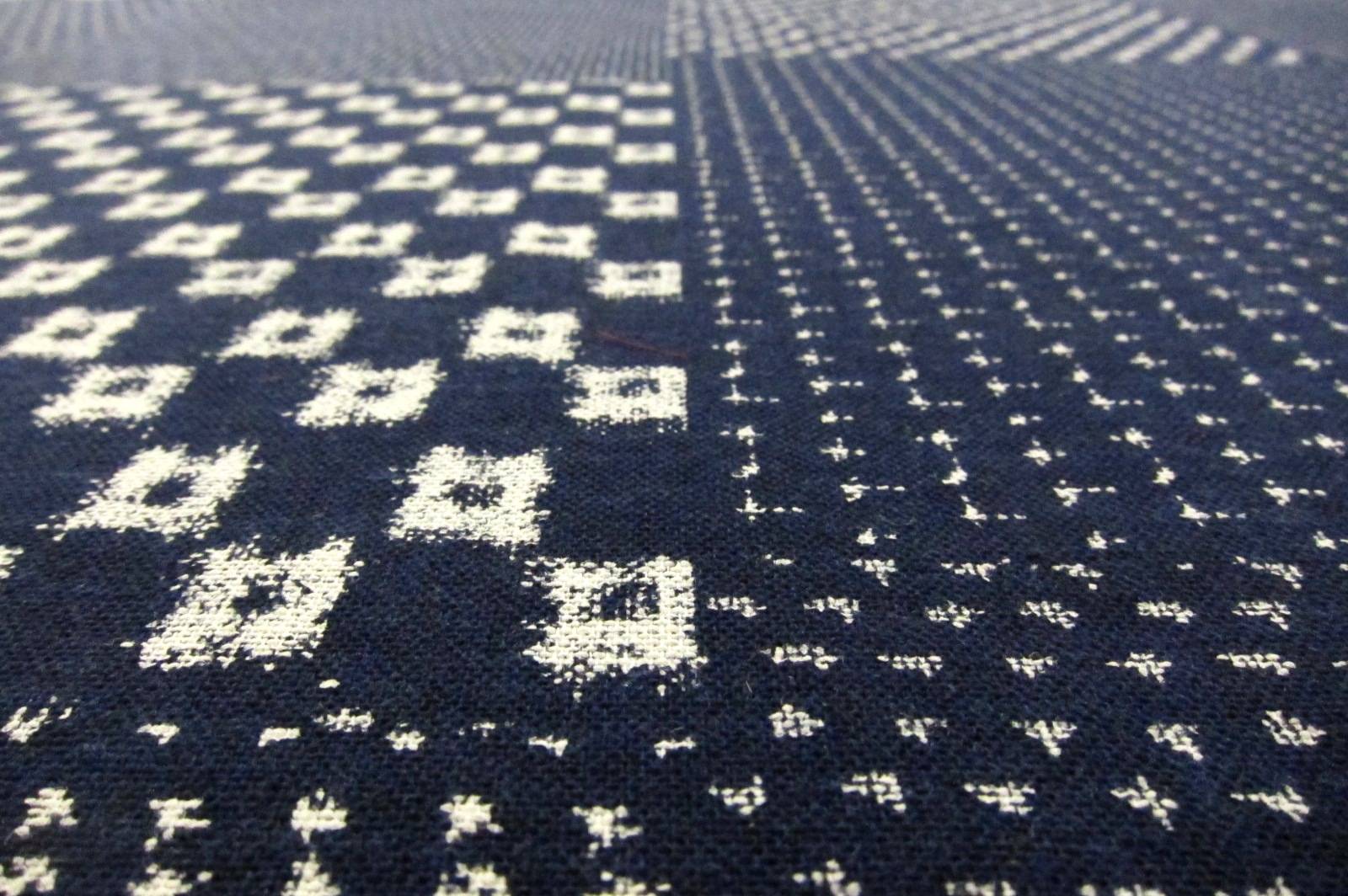 Japanese Cotton Print in Indigo Patchwork