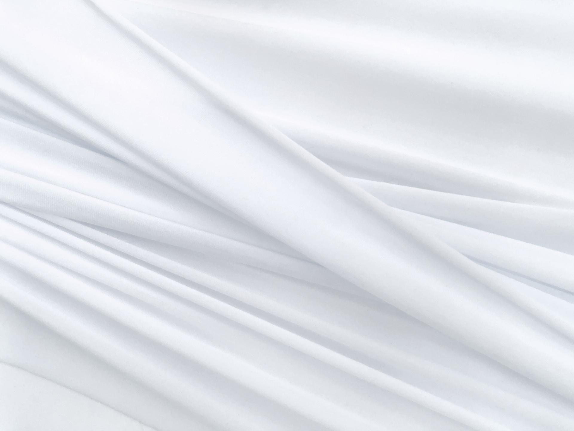 Static Free Poly Blend Jersey Lining in Optic White