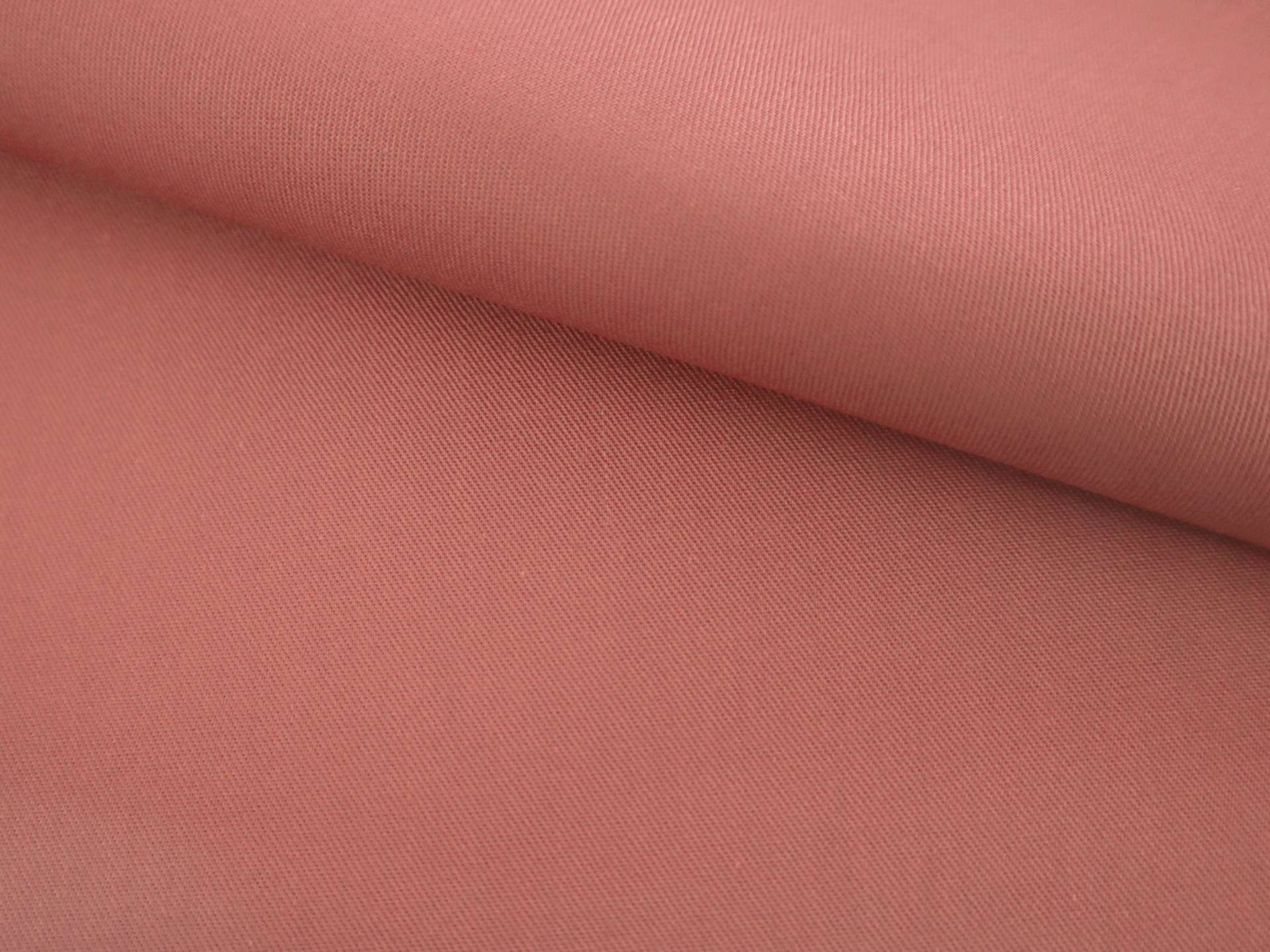 Polyester & Cotton Twill in Antique Coral