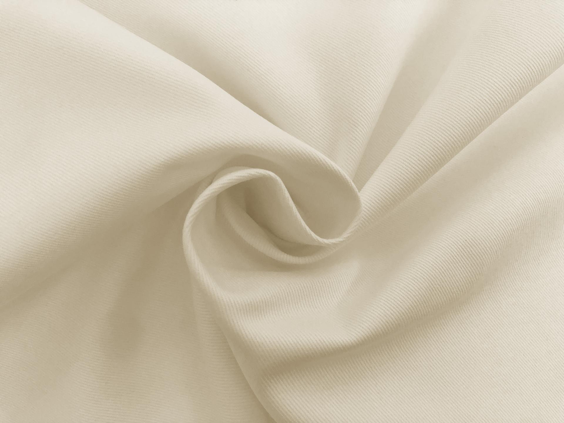 Polyester & Cotton Twill in Rice Paper