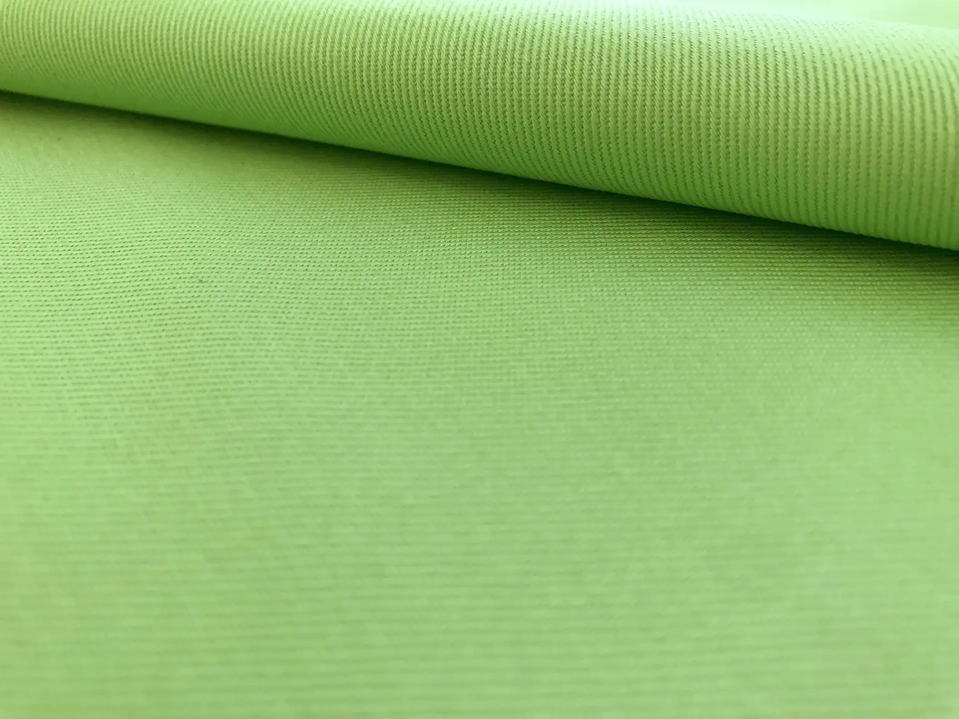 Polyester & Cotton Twill in Green Apple