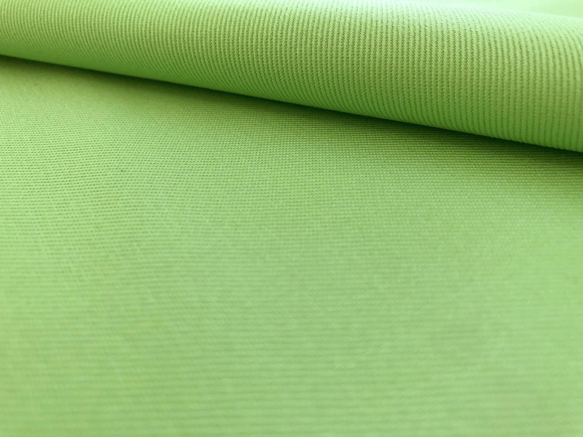 Polyester & Cotton Twill in Green Apple