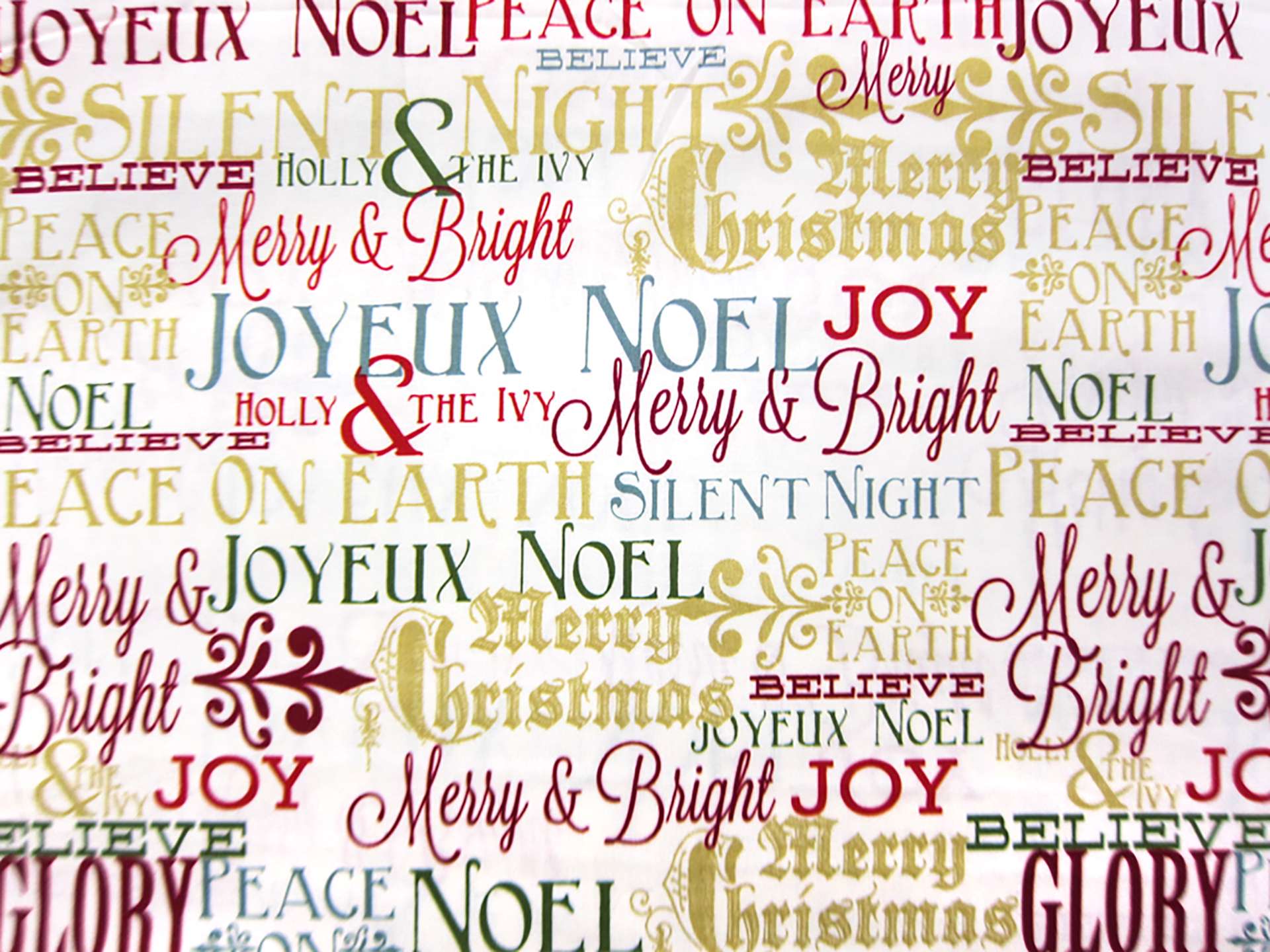 Cotton Broadcloth Christmas Print