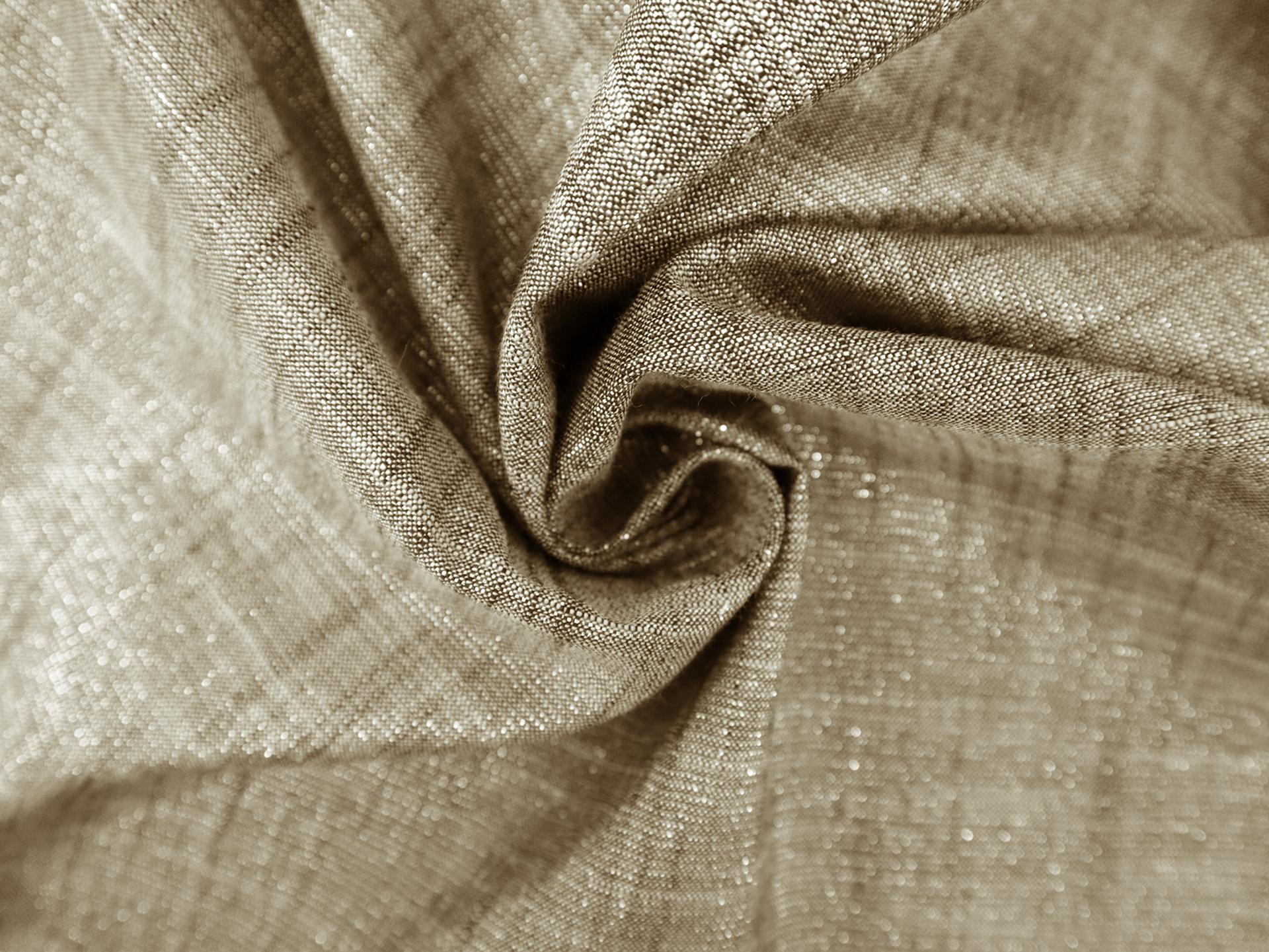 Metallic Textured Cotton in Ebony & Gold