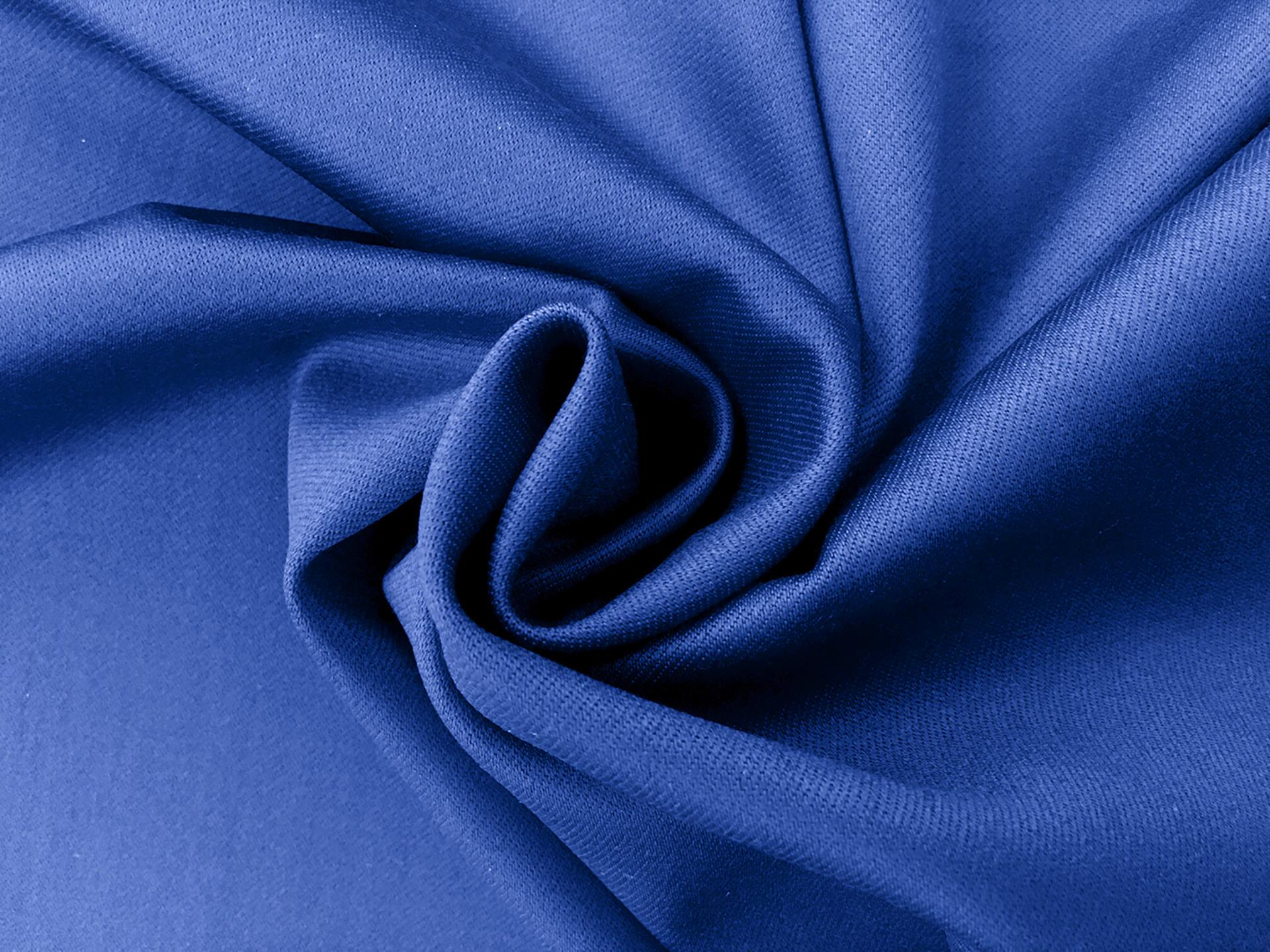 Italian Wool Satin Faille in Persian Blue