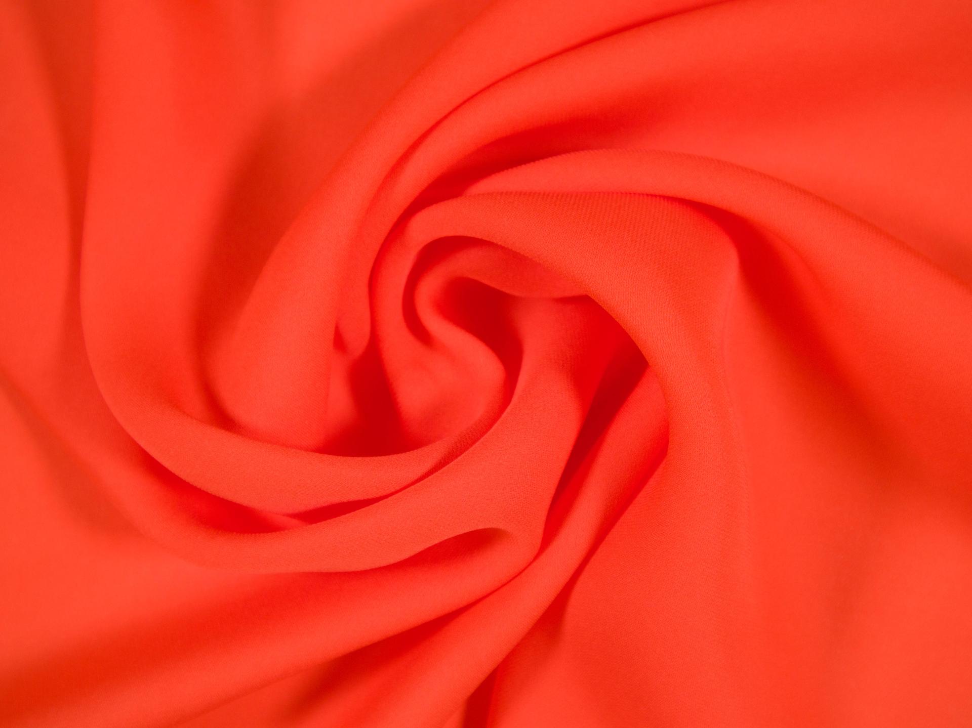 Silk Georgette in Tangerine draped