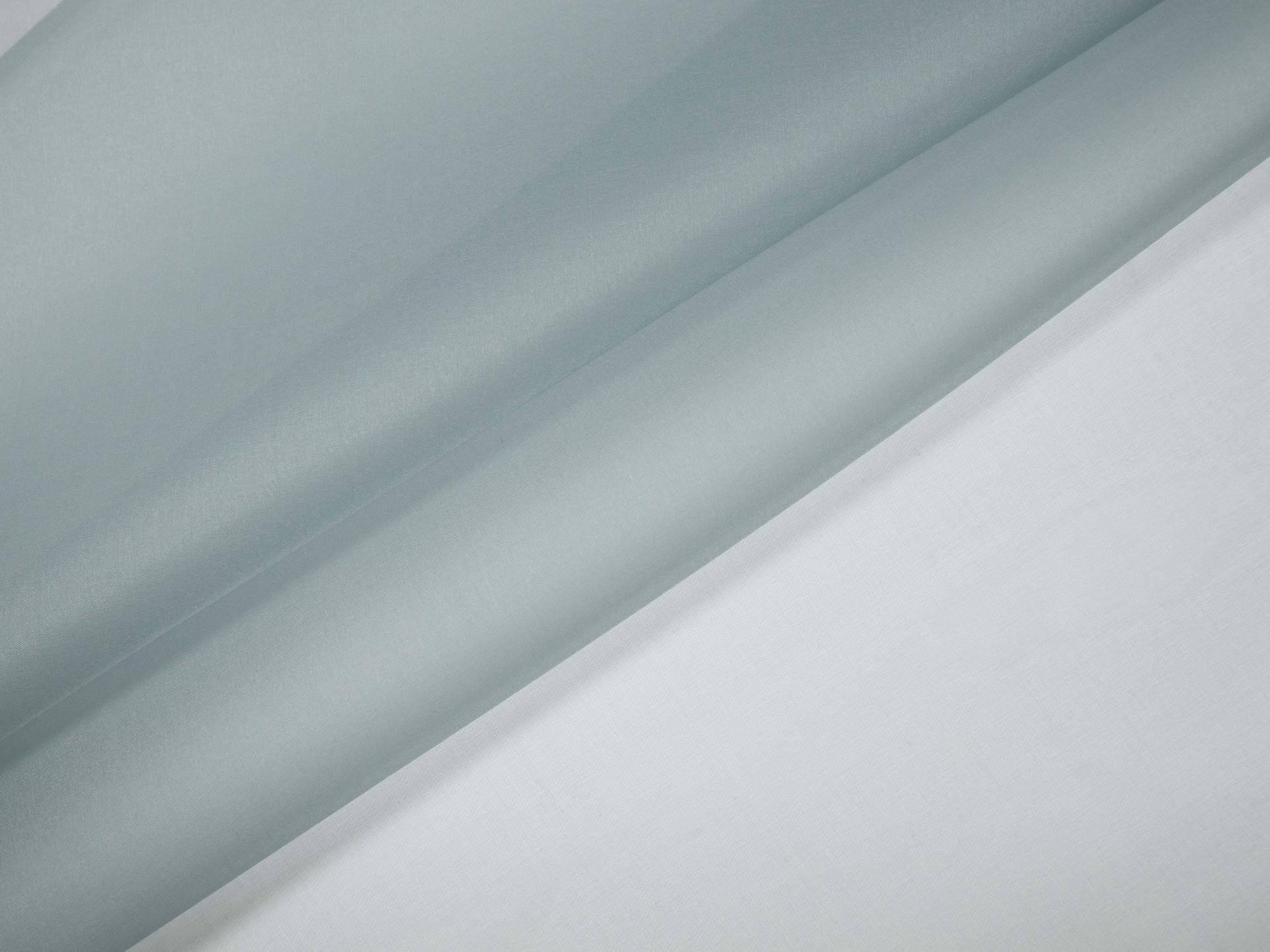 Solid organza in dusty blue folded