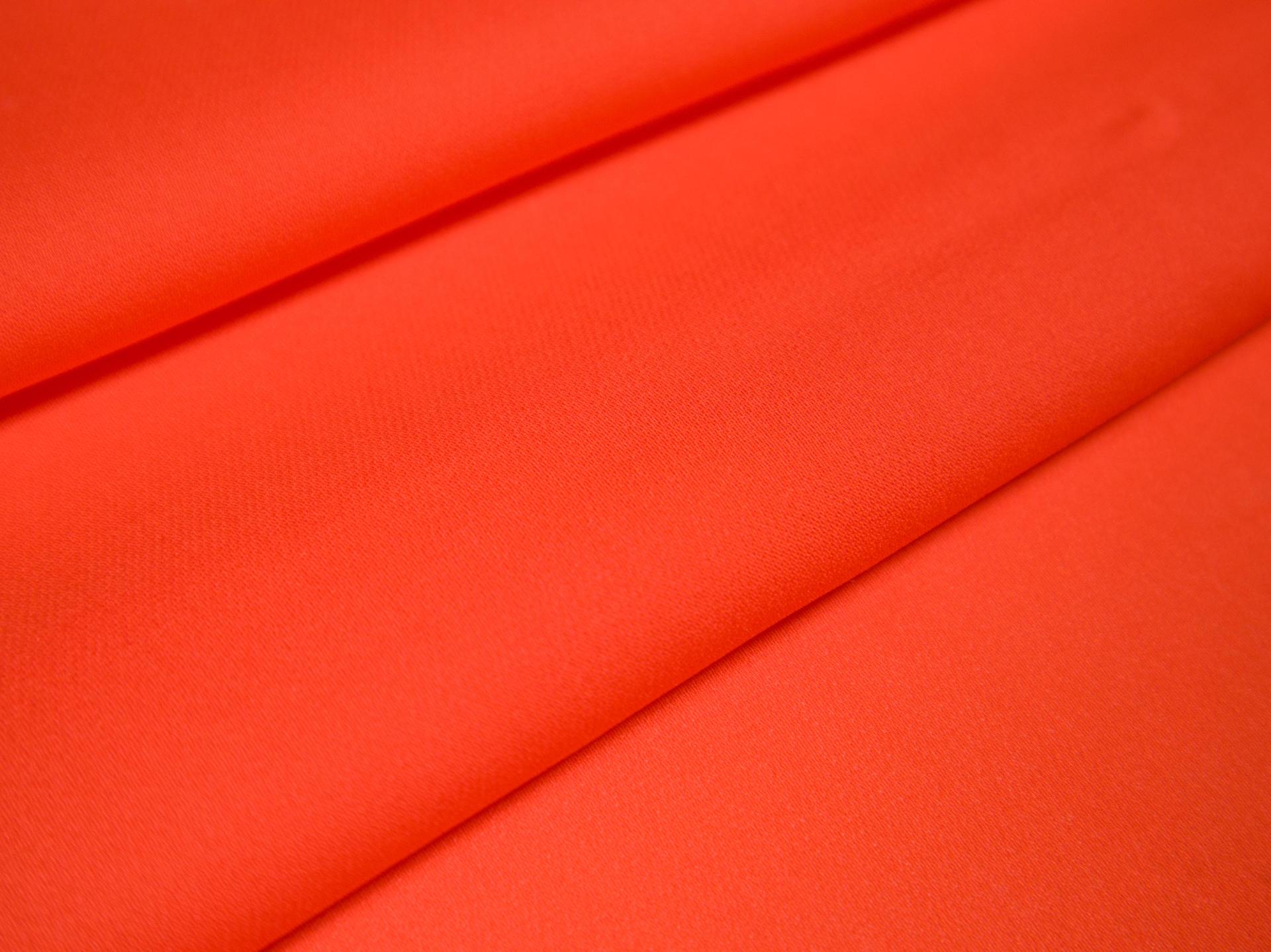 Silk Georgette in Tangerine folded