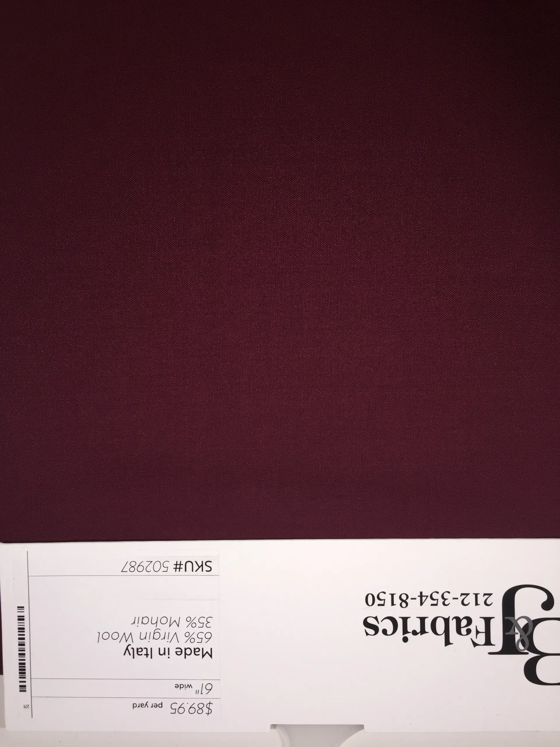 WOOL MOHAIR GABARDINE