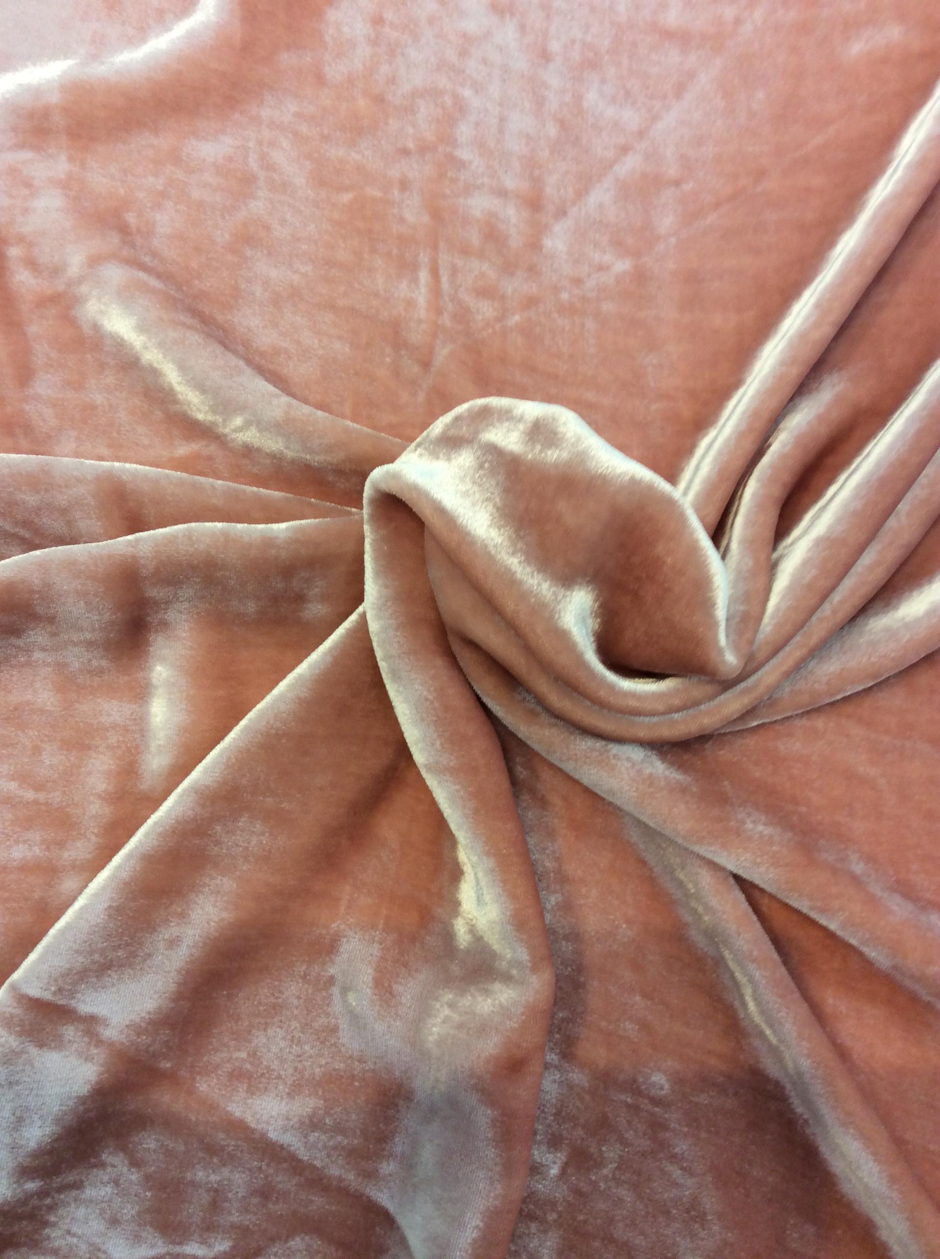 Silk and Rayon Velvet in Rose