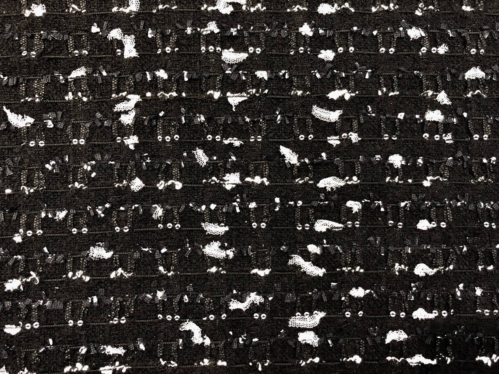 Italian Tweed Black & White0