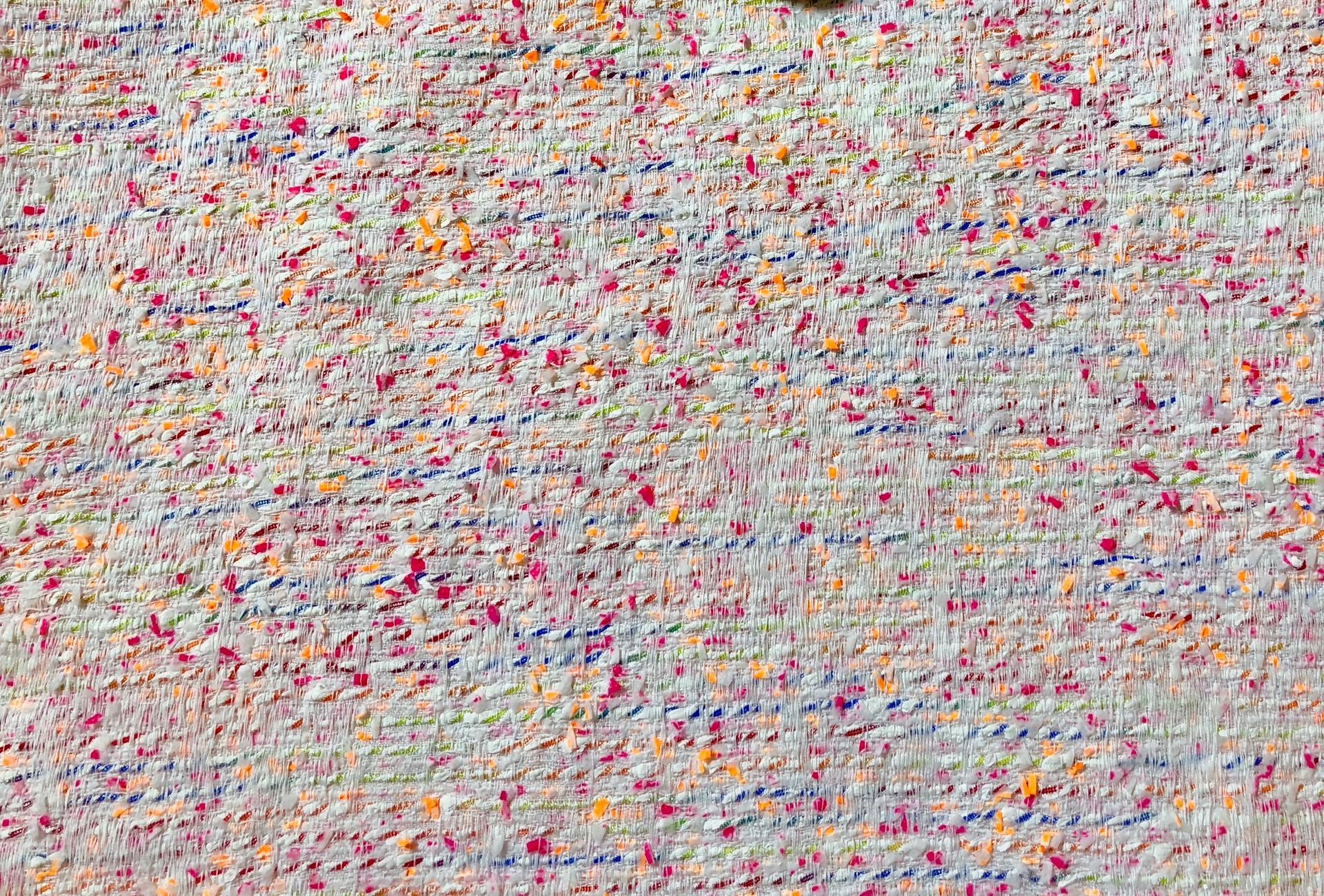 Italian Tweed in White Multi0