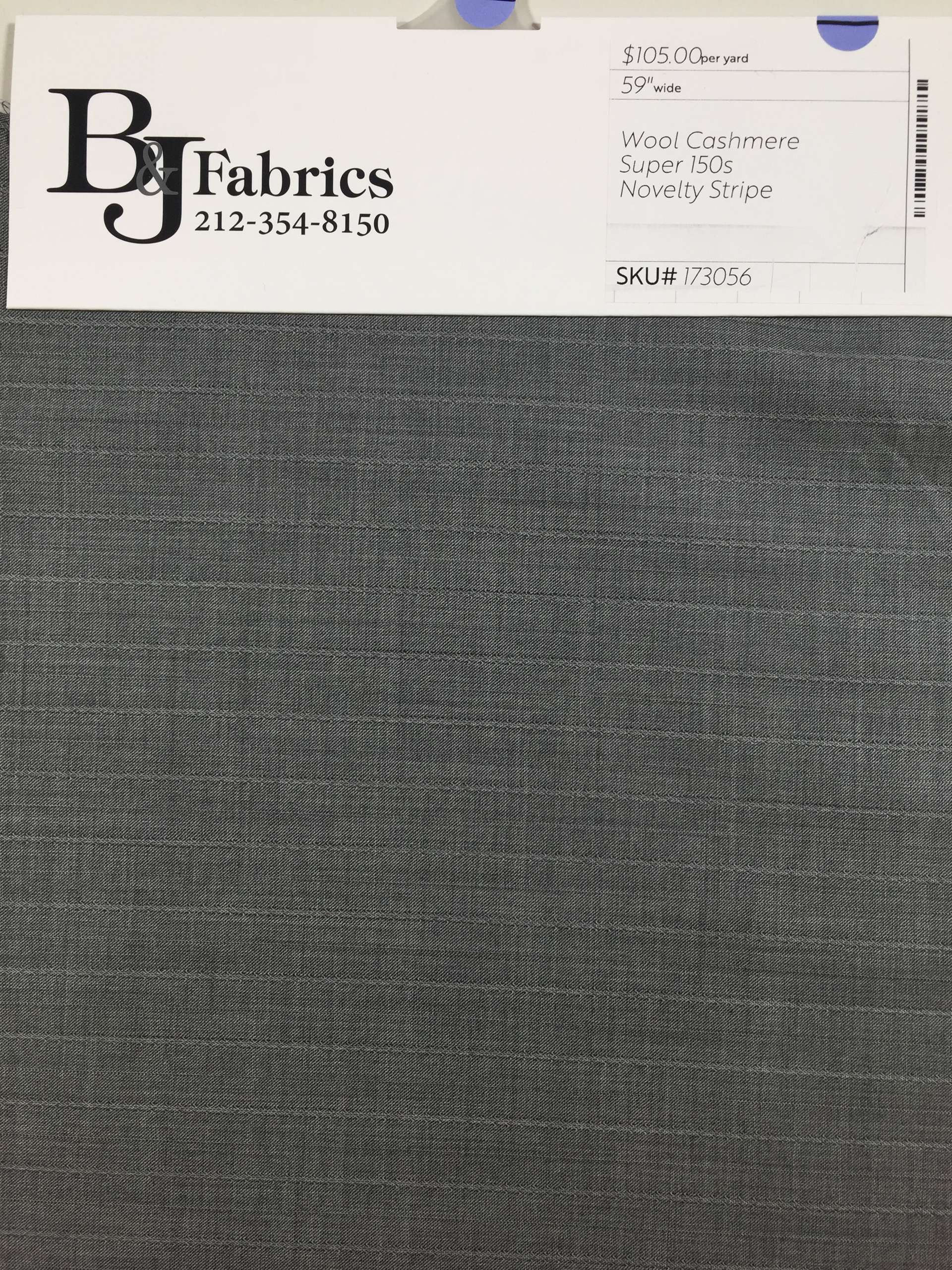 Wool Cashmere Super 150s Novelty Stripe