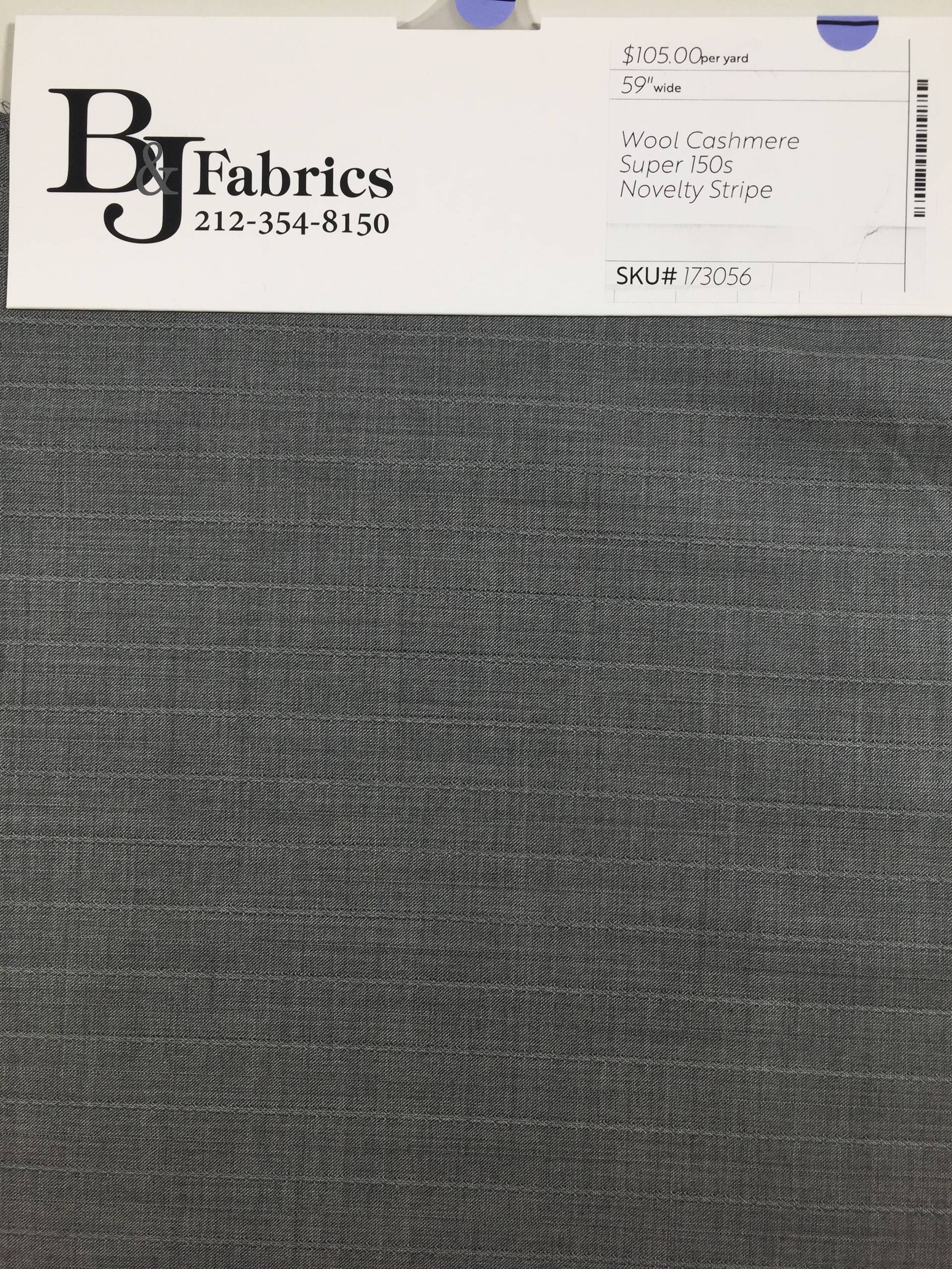 Wool Cashmere Super 150s Novelty Stripe