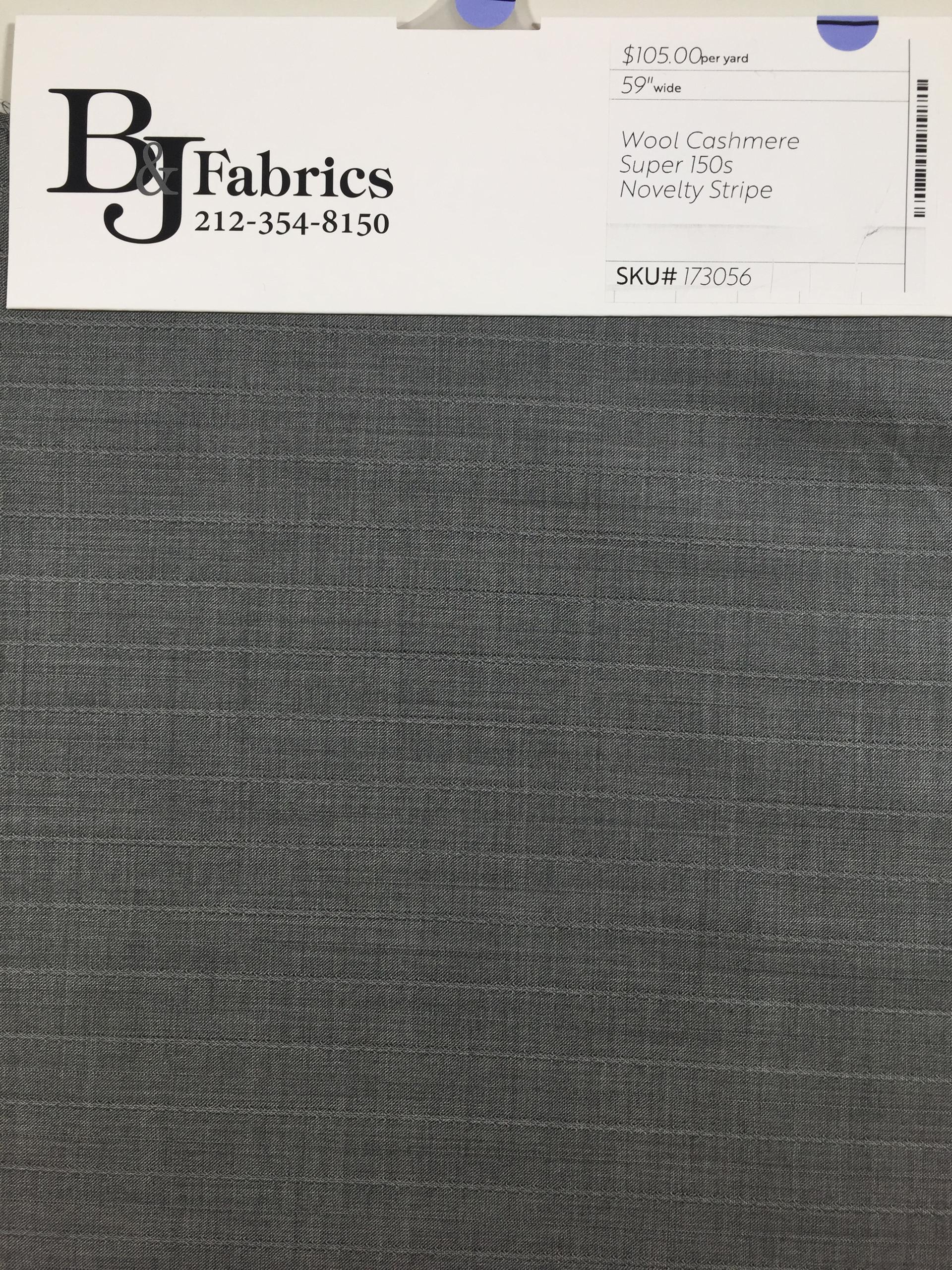 Wool Cashmere Super 150s Novelty Stripe