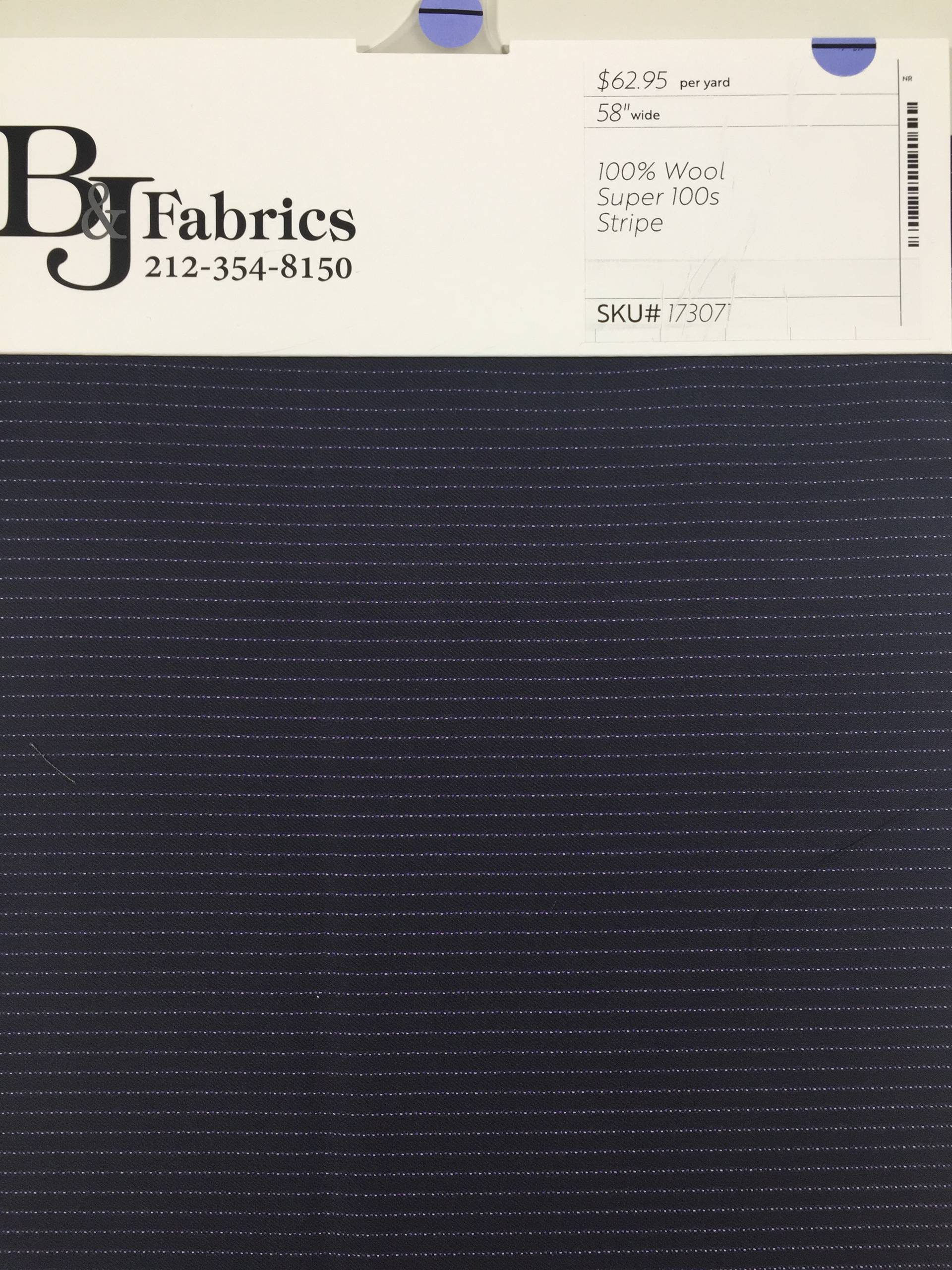 100% Wool Super 100s Stripe