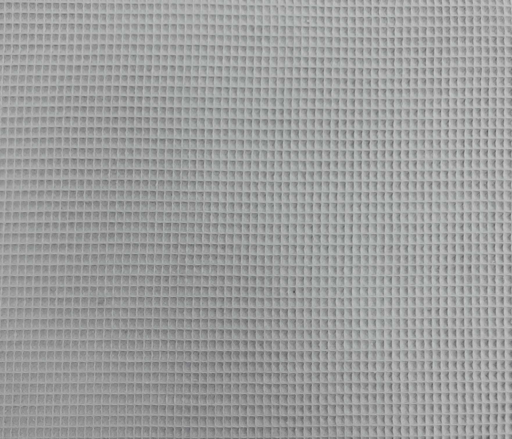 French Cotton Waffle Piqué in Dusty Light Blue