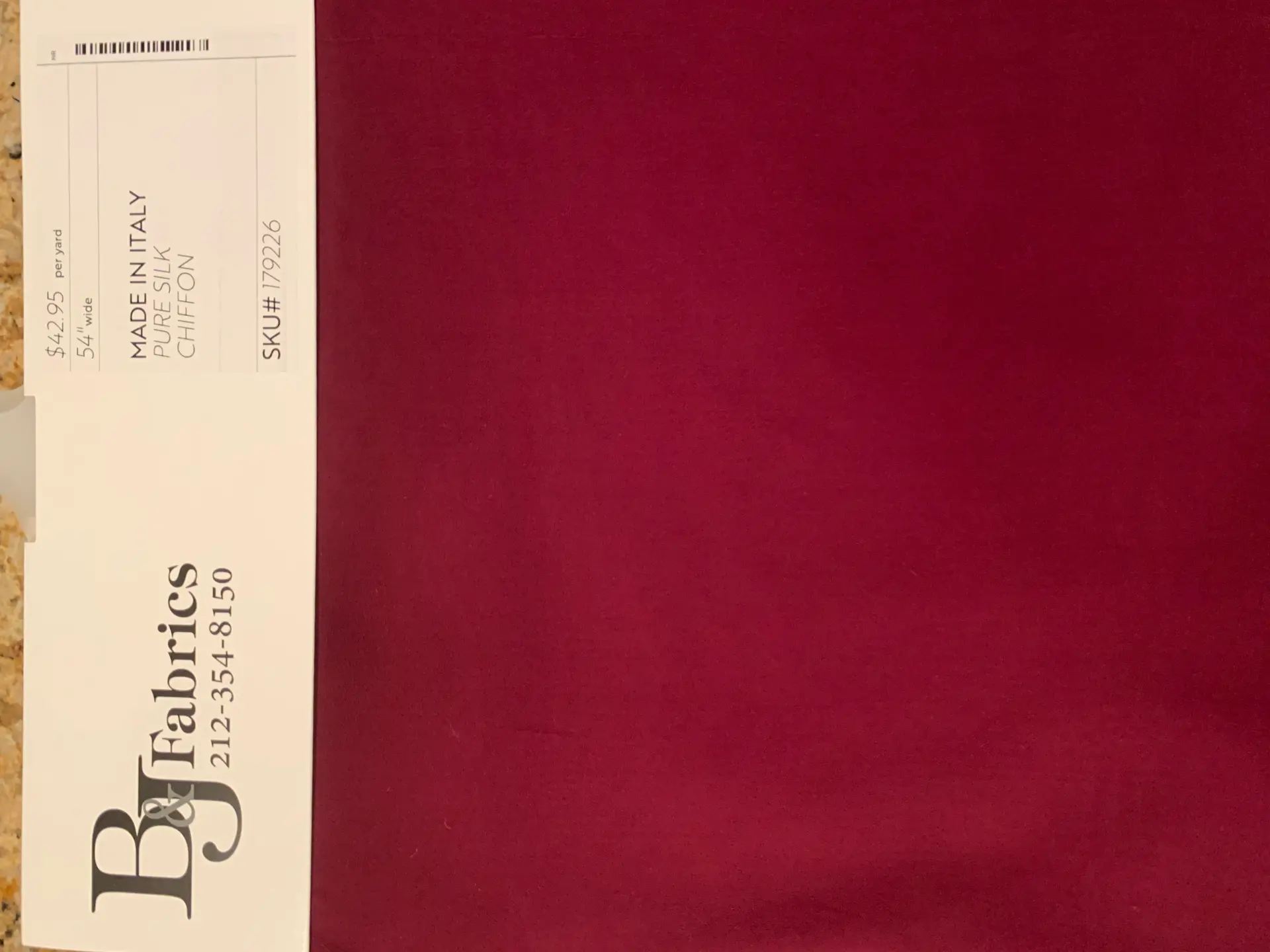 MADE IN ITALY PURE SILK CHIFFON