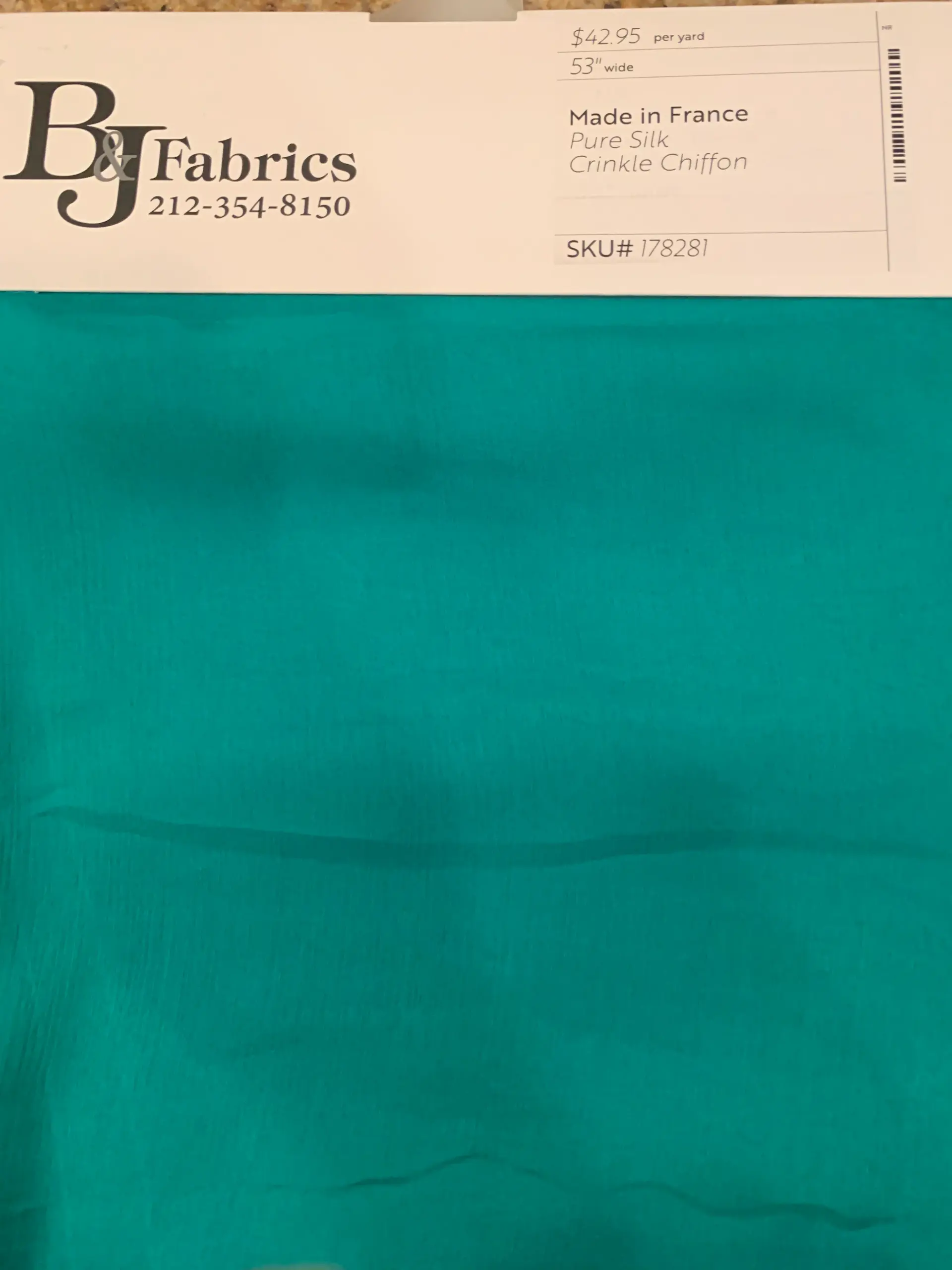 Made in France Pure Silk Crinkle Chiffon