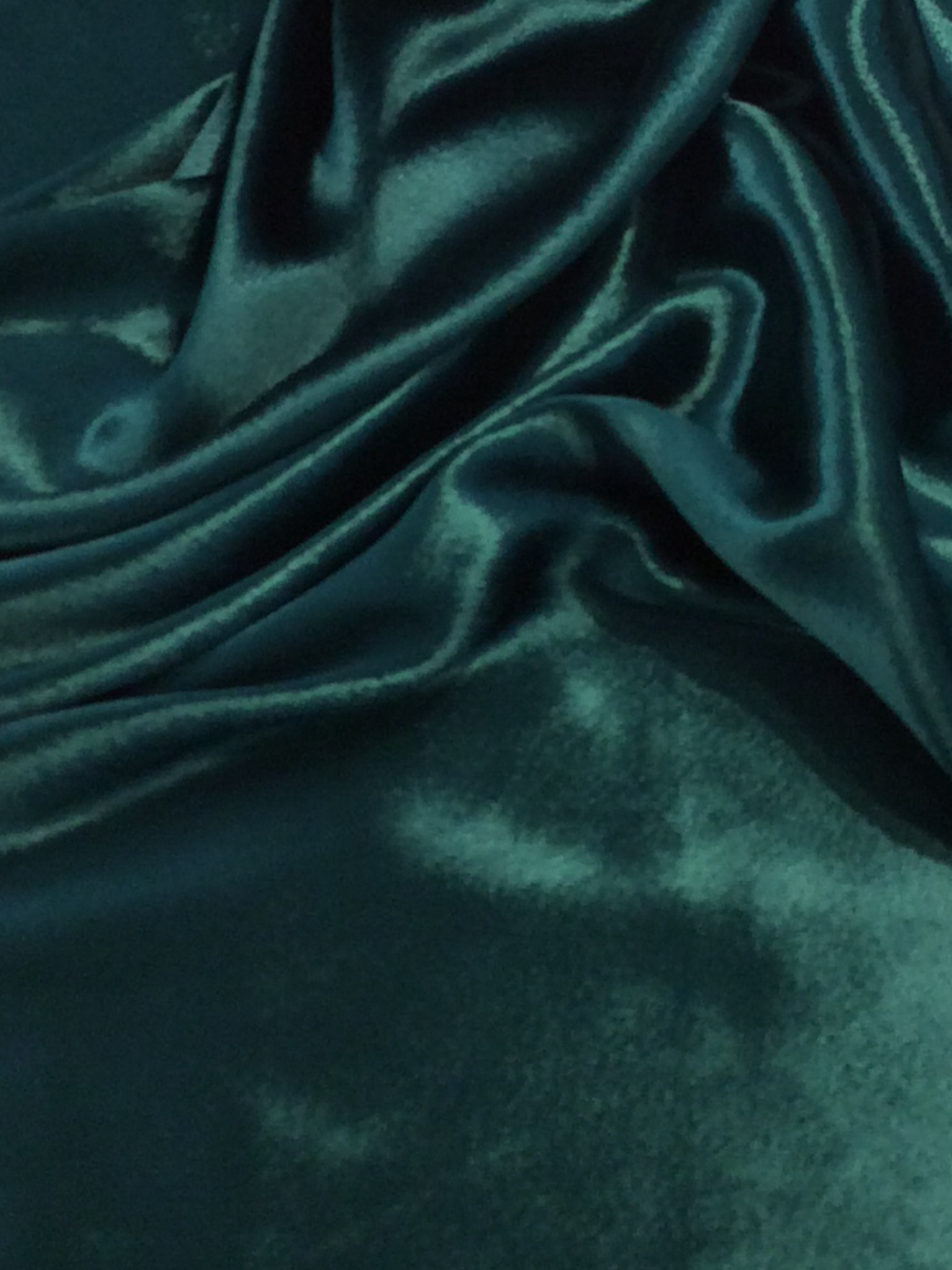Silk and Rayon Panne' Velvet in Hunter Green