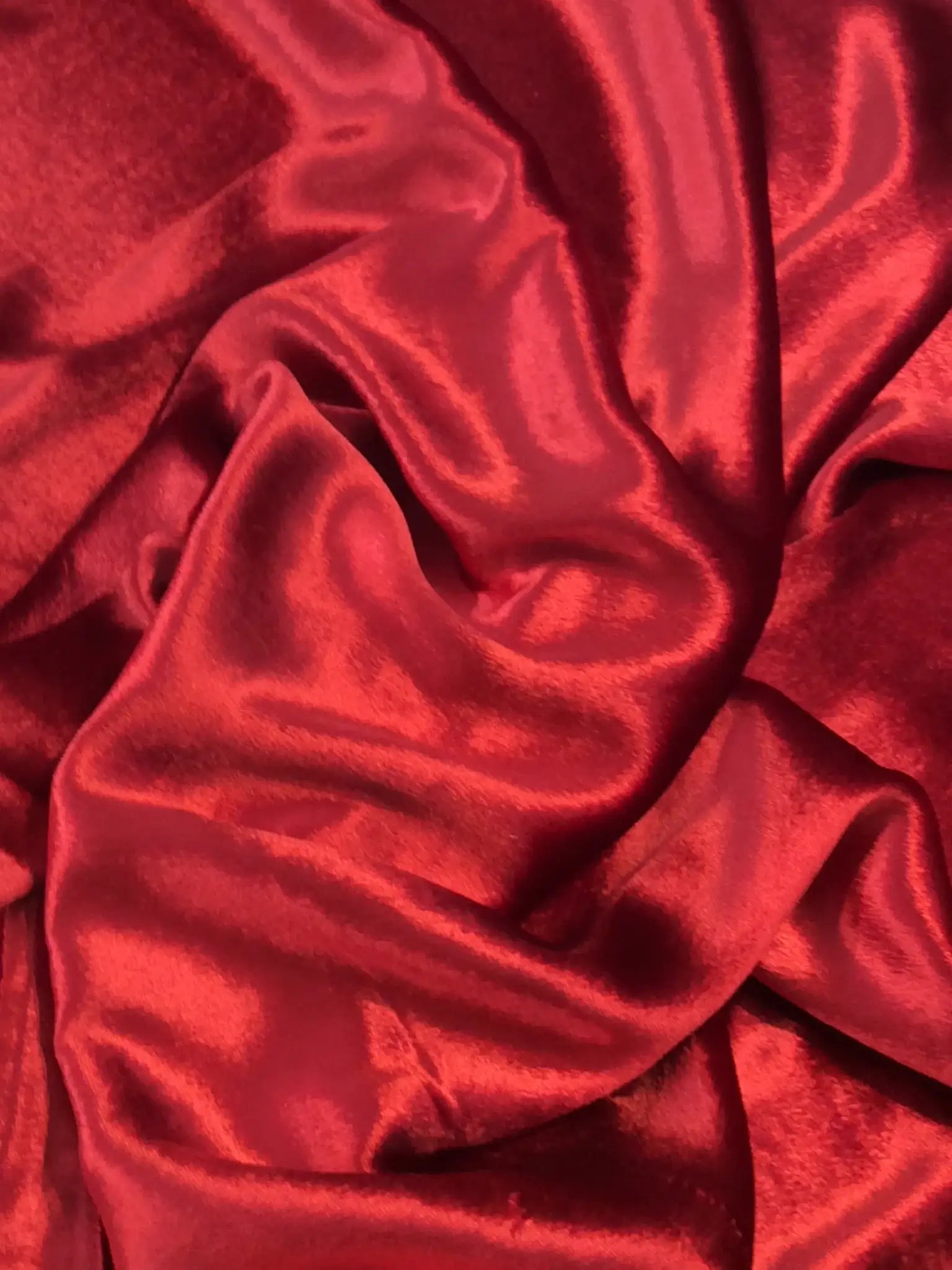 Silk and Rayon Panne' Velvet in Red