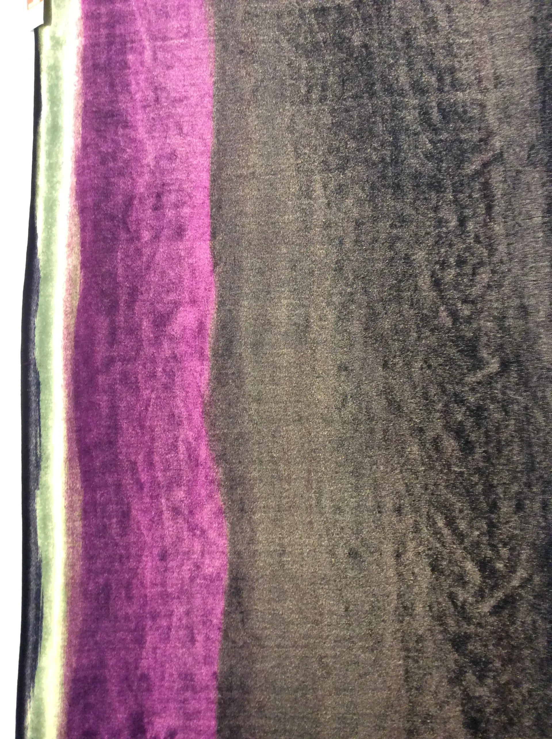 Silk and Rayon Printed Panne' Panel