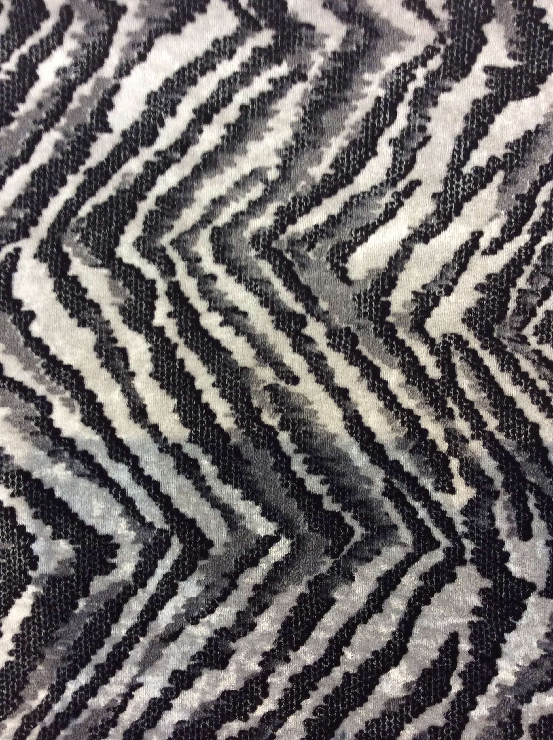 Printed and Embossed Silk and Rayon Velvet