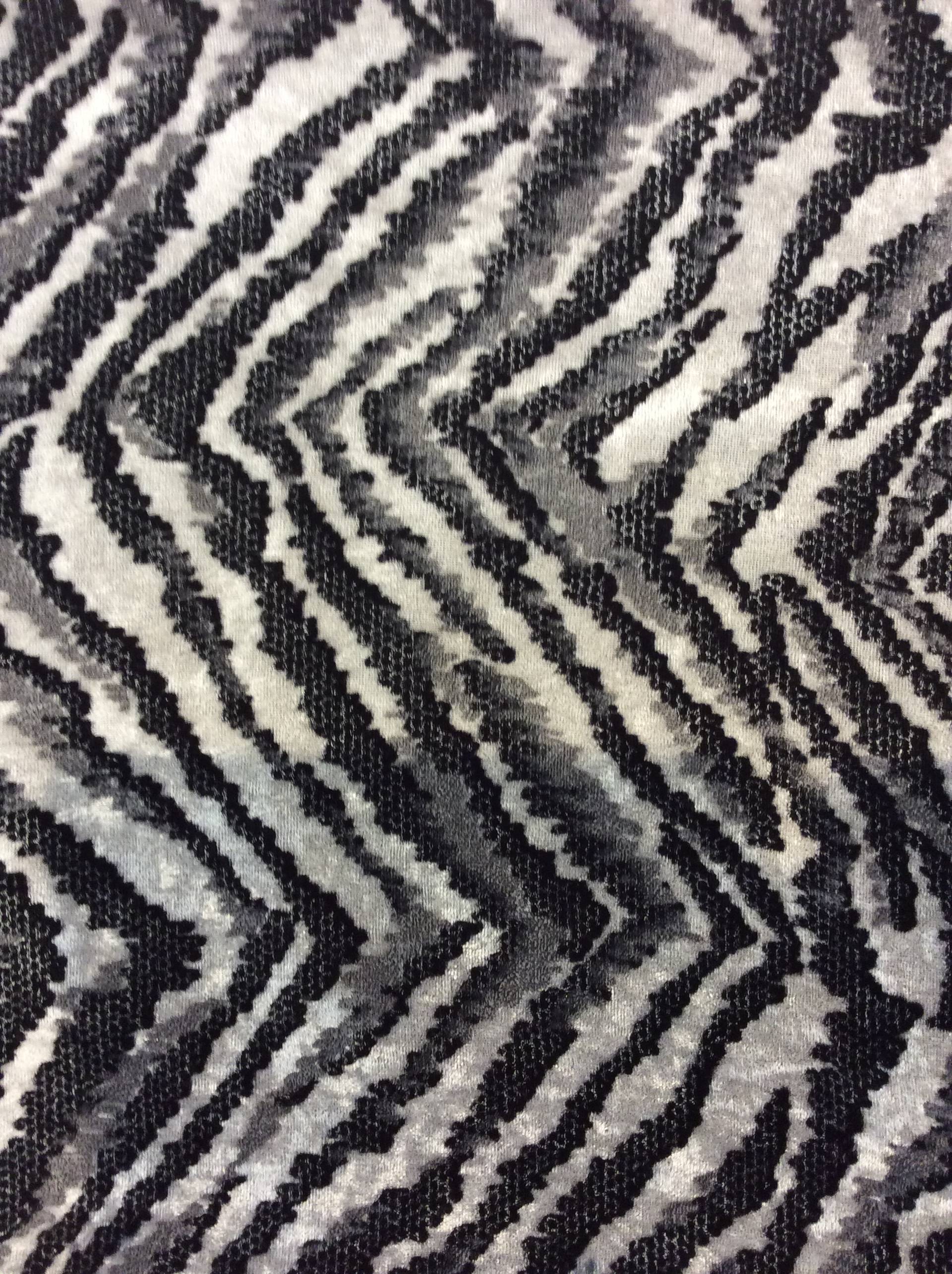 Printed and Embossed Silk and Rayon Velvet