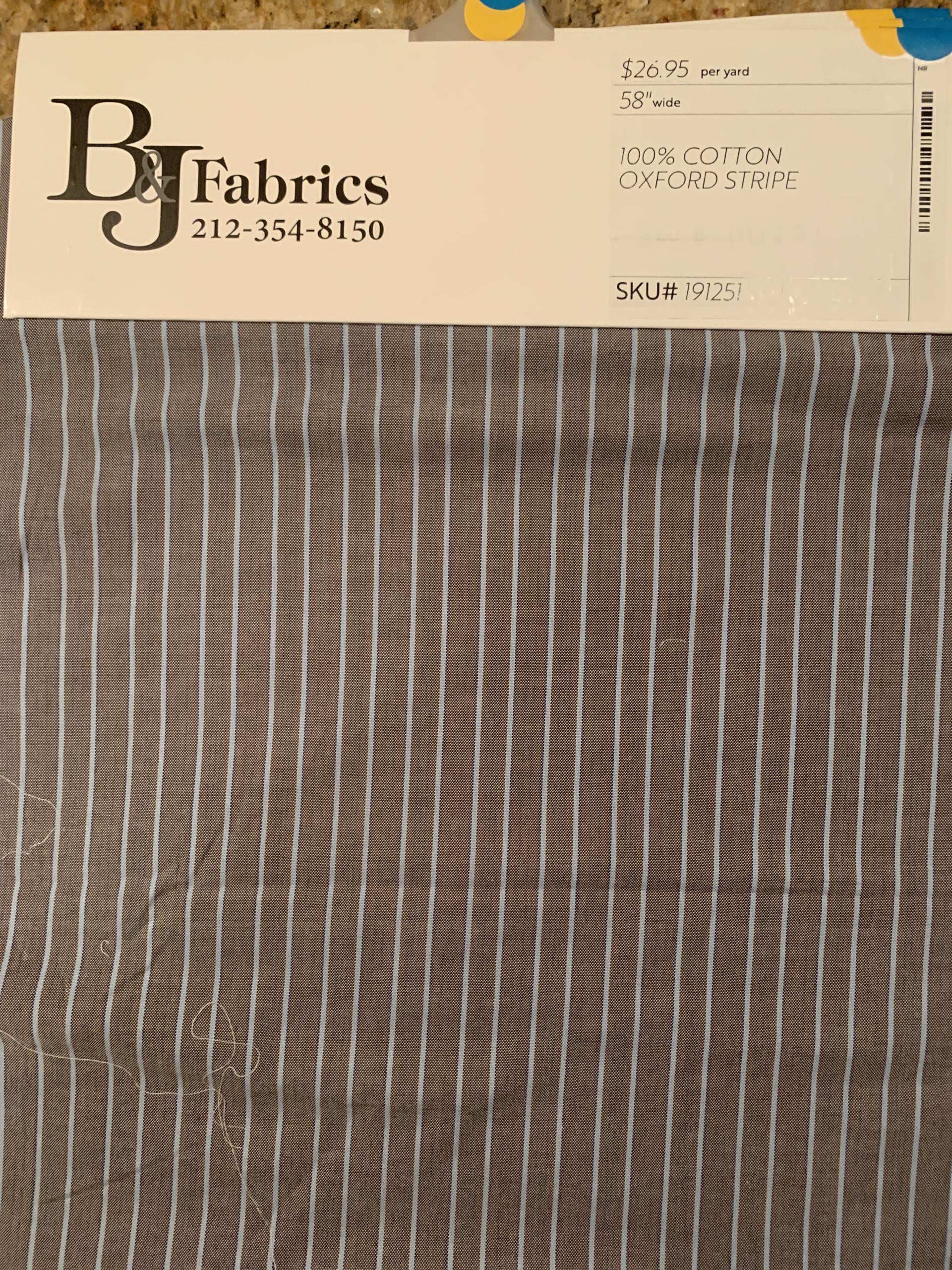 100% COTTON OXFORD STRIPE