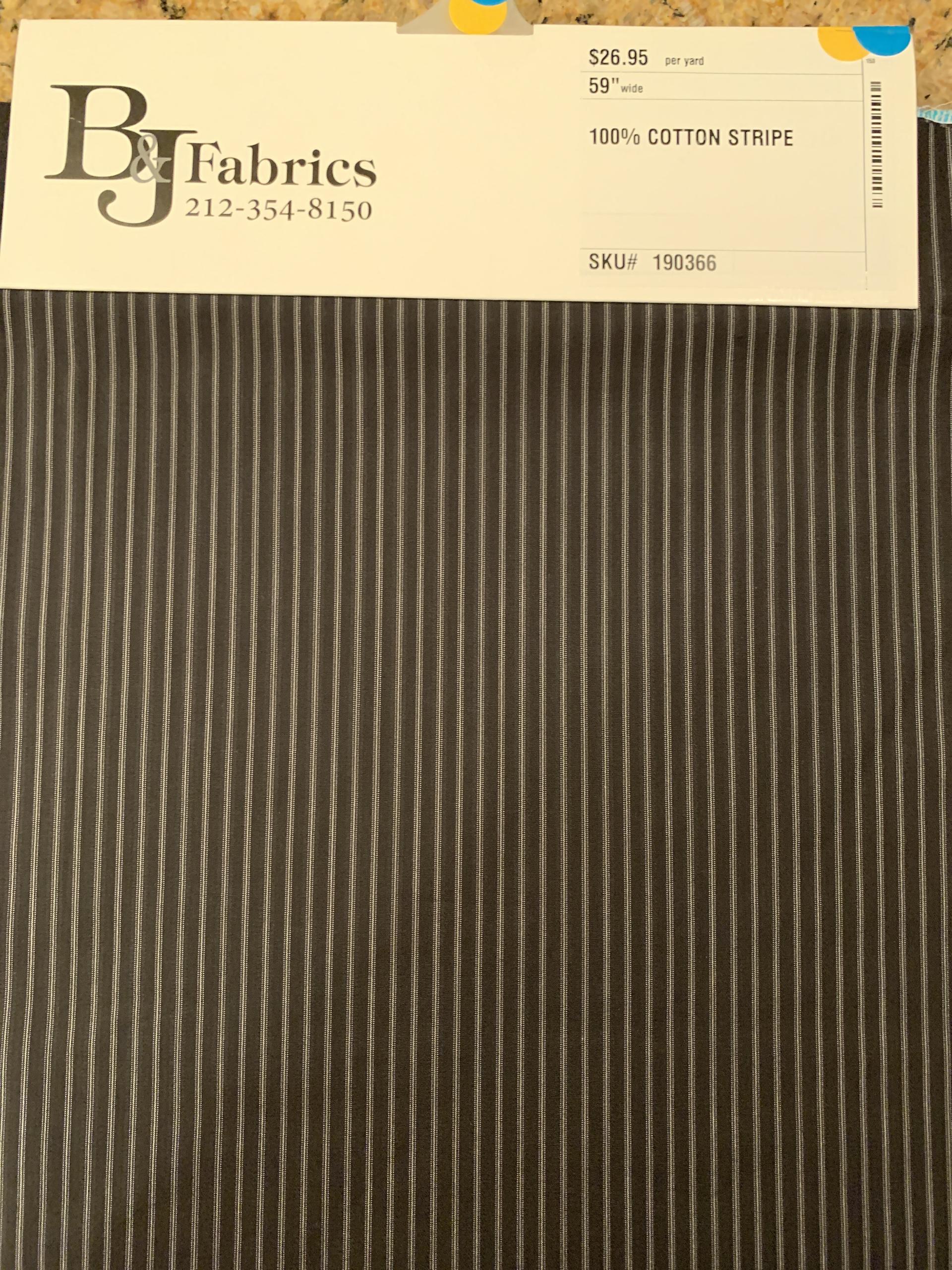 Cotton Stripe in Black