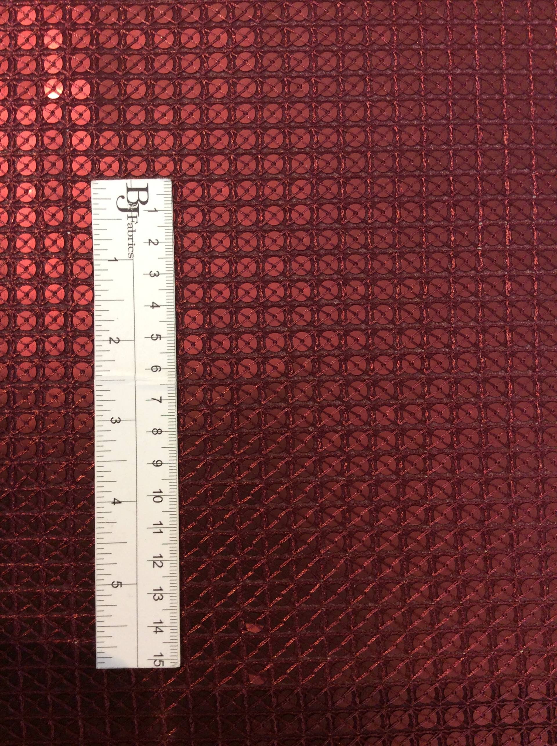Matte Sequins on Polyester Chiffon in Wine