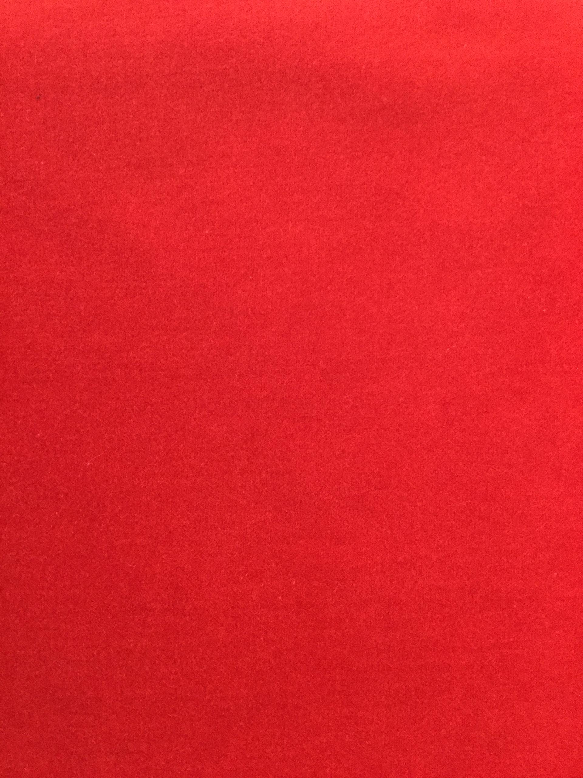 Pure Cotton Velvet in Calypso Red