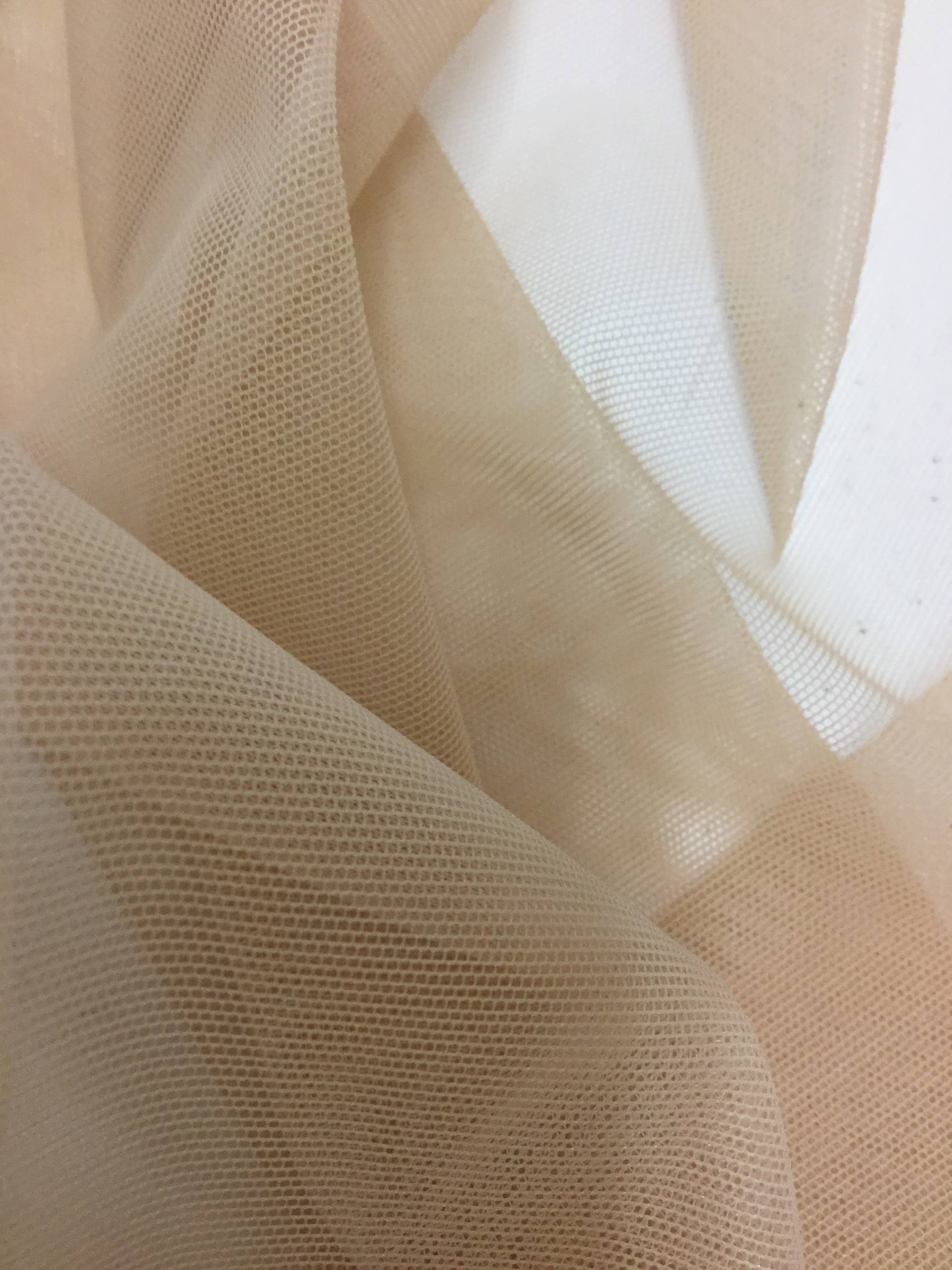 Italian Stretch Nylon Illusion in Carne