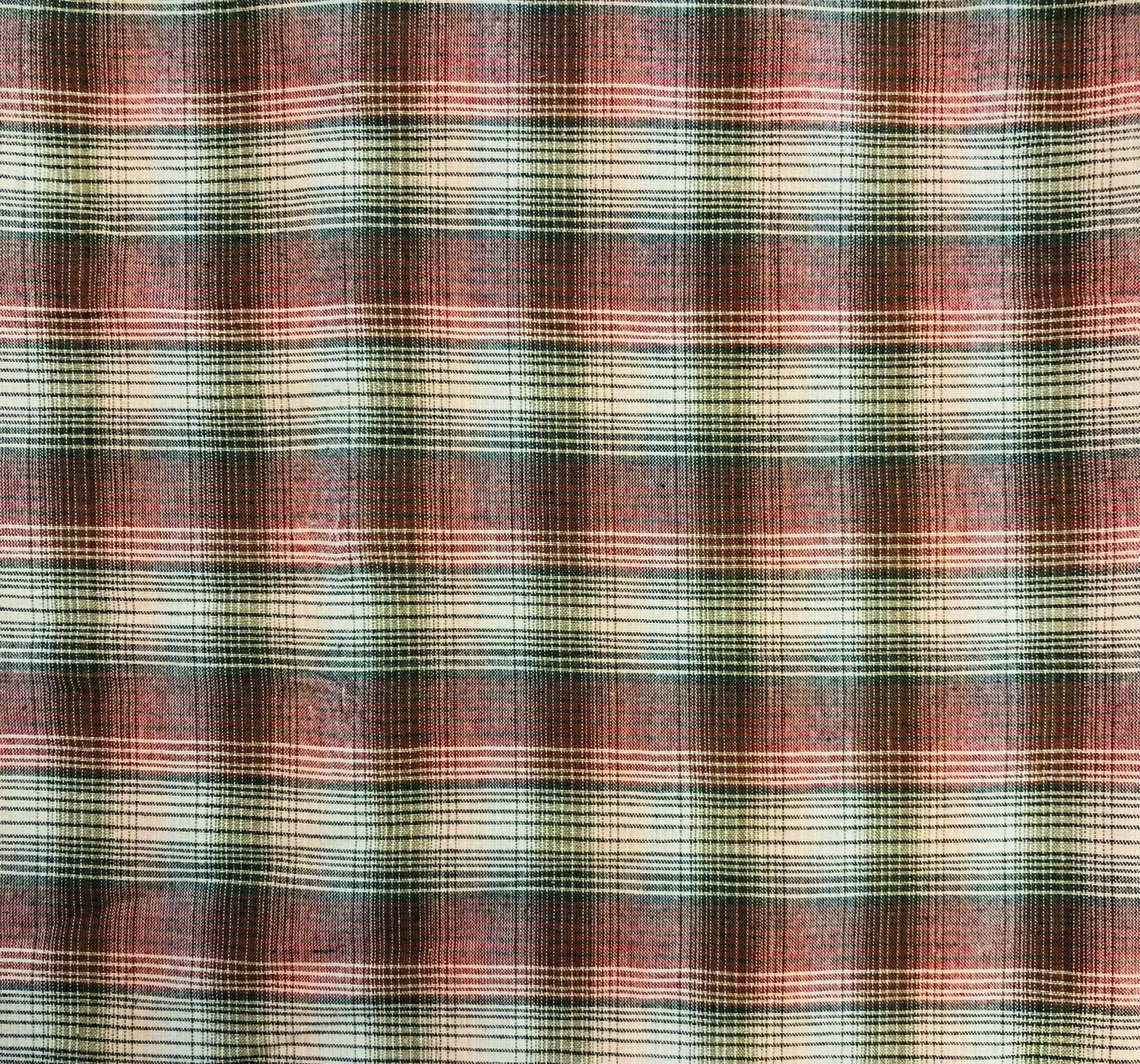 Cotton Novelty Plaid in Red Sage