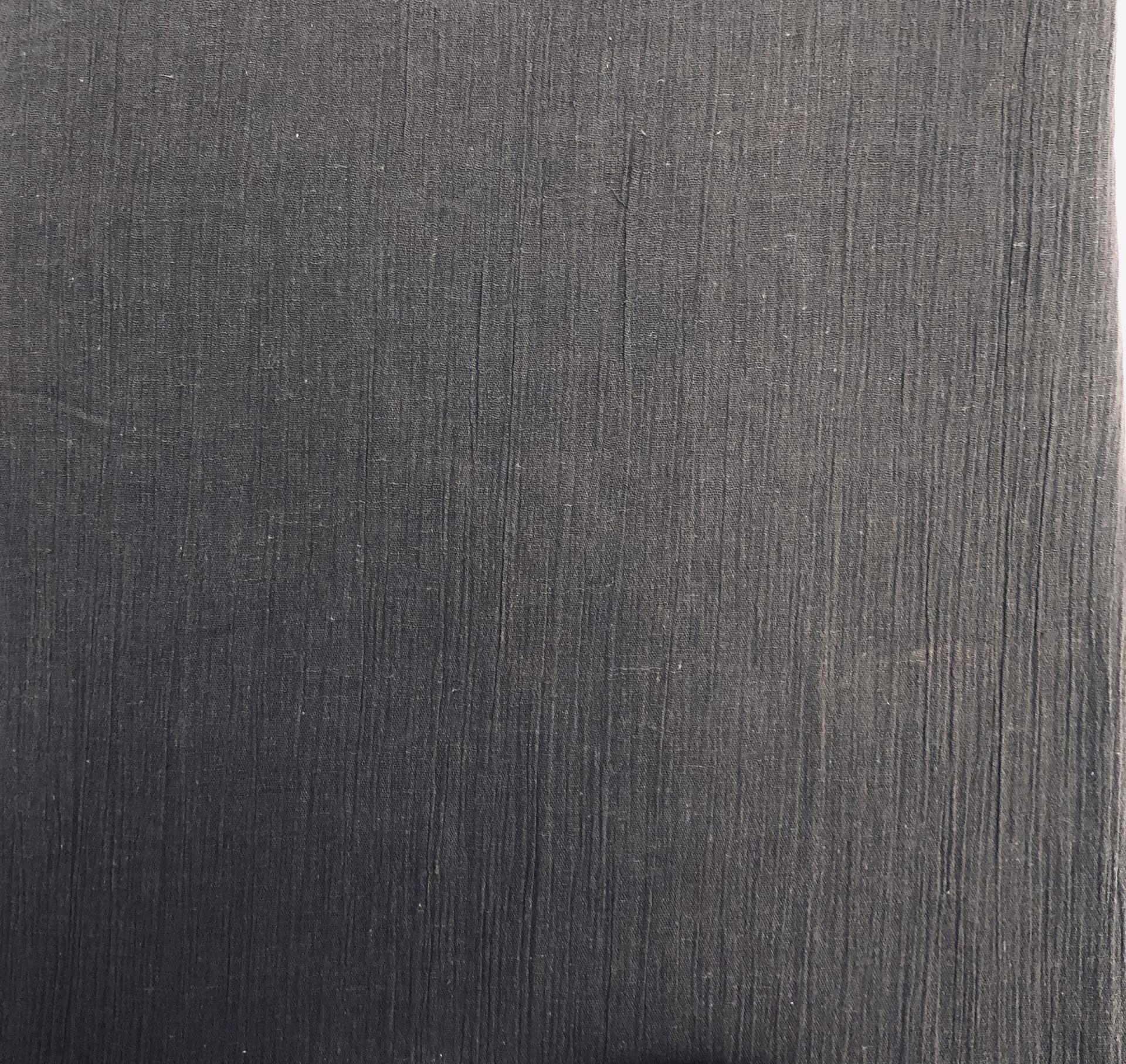 Cotton Crinkled Gauze in Charcoal