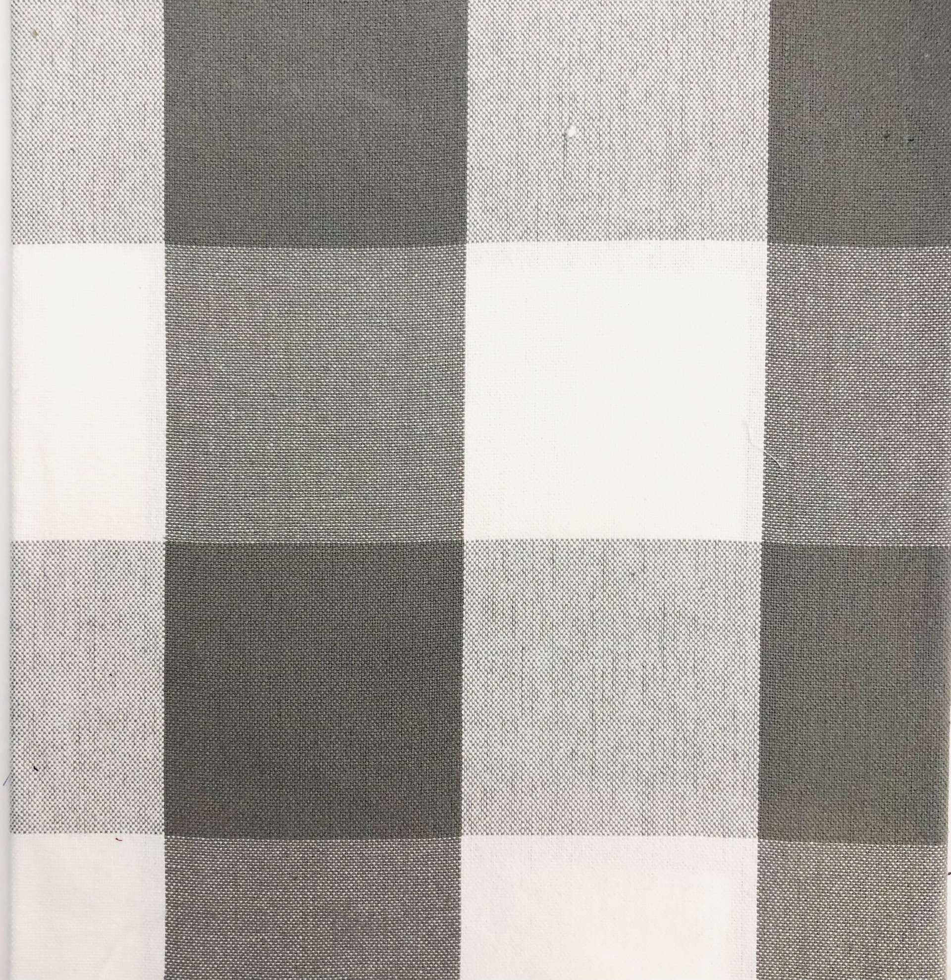 Large Cotton Canvas Upholstery Check in Dove