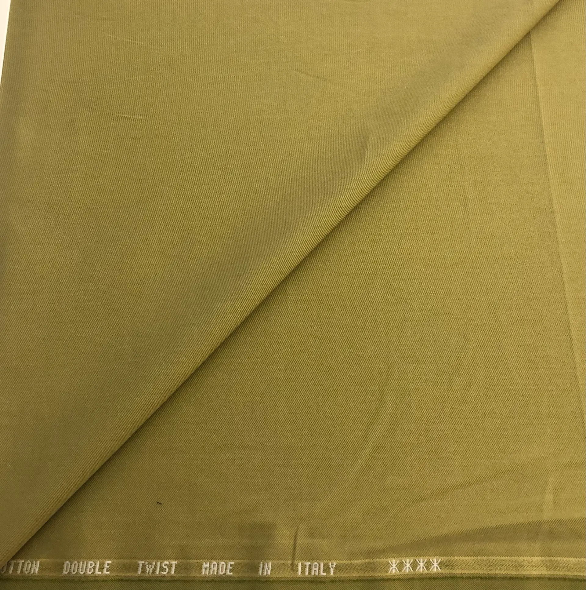 Italian Extra Fine Double Twisted Twill in Verde
