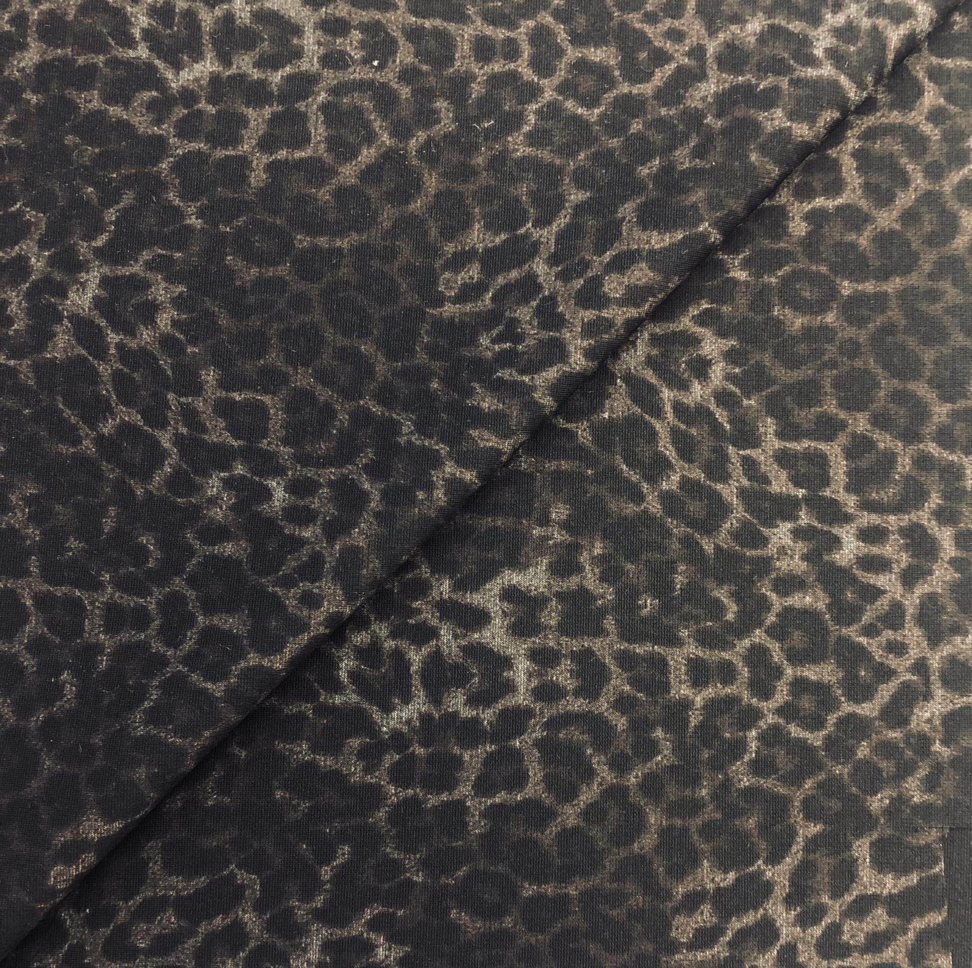 Ponte Knit Animal Print in Black