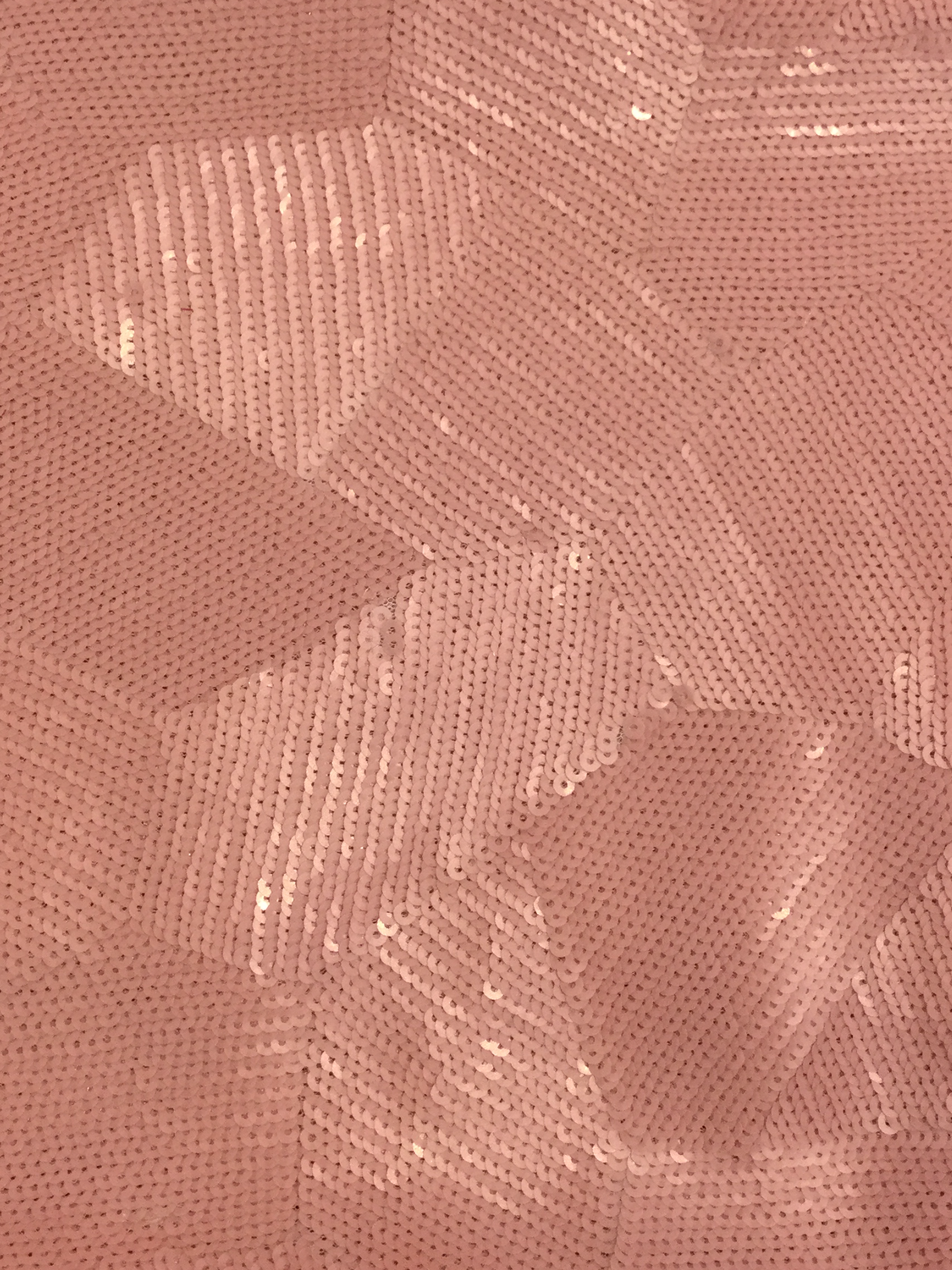 Sequins on Stretch Tulle in Coral