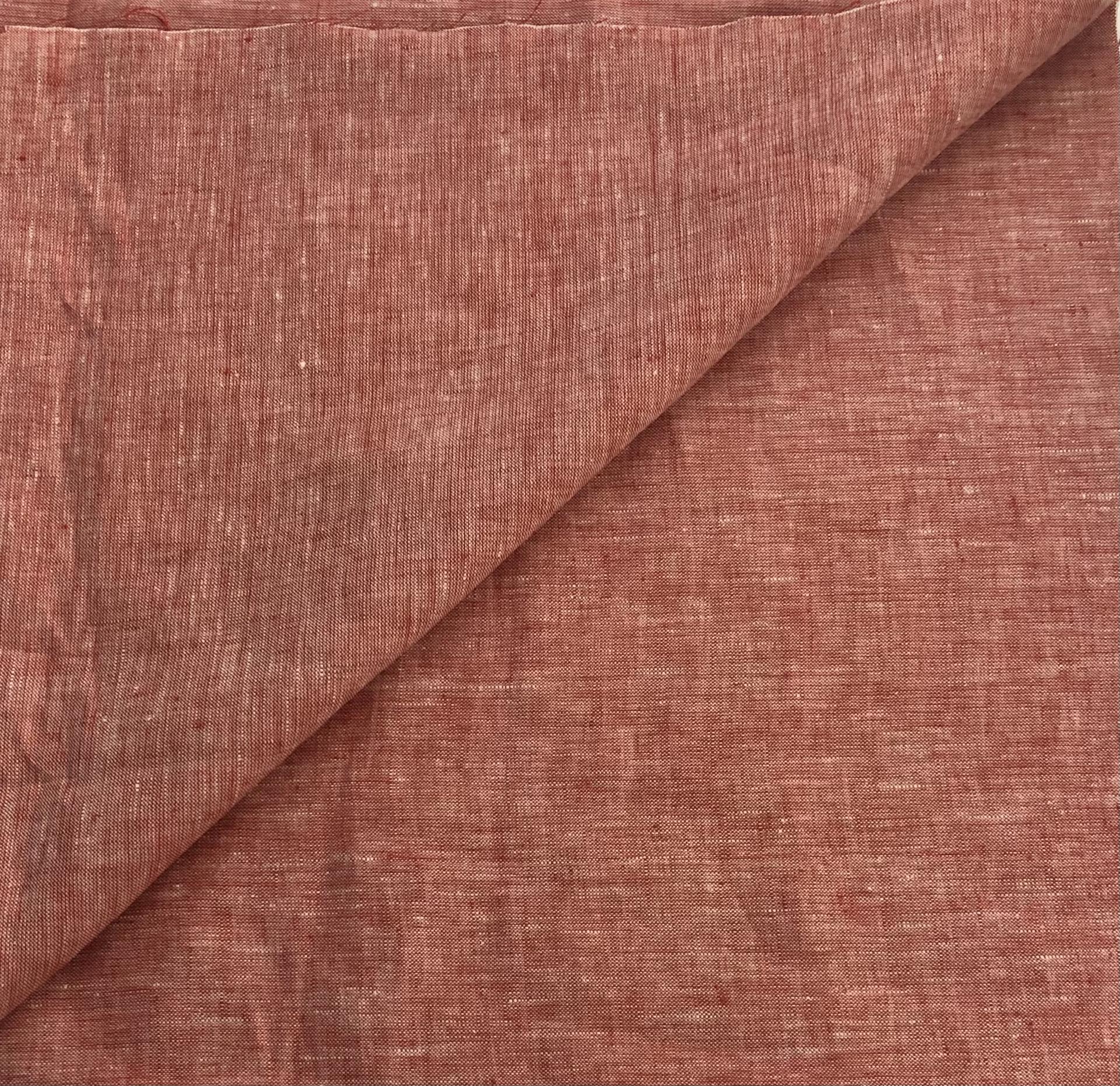 Two Toned Lightweight Linen in Red