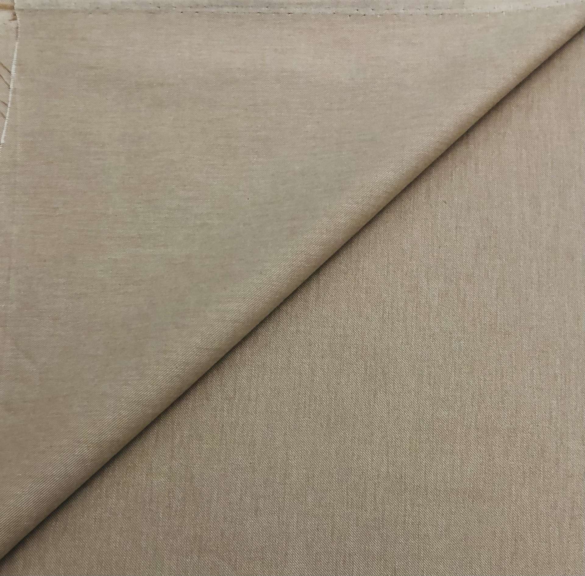 Sustainable Cotton Flannel Twill in Camel