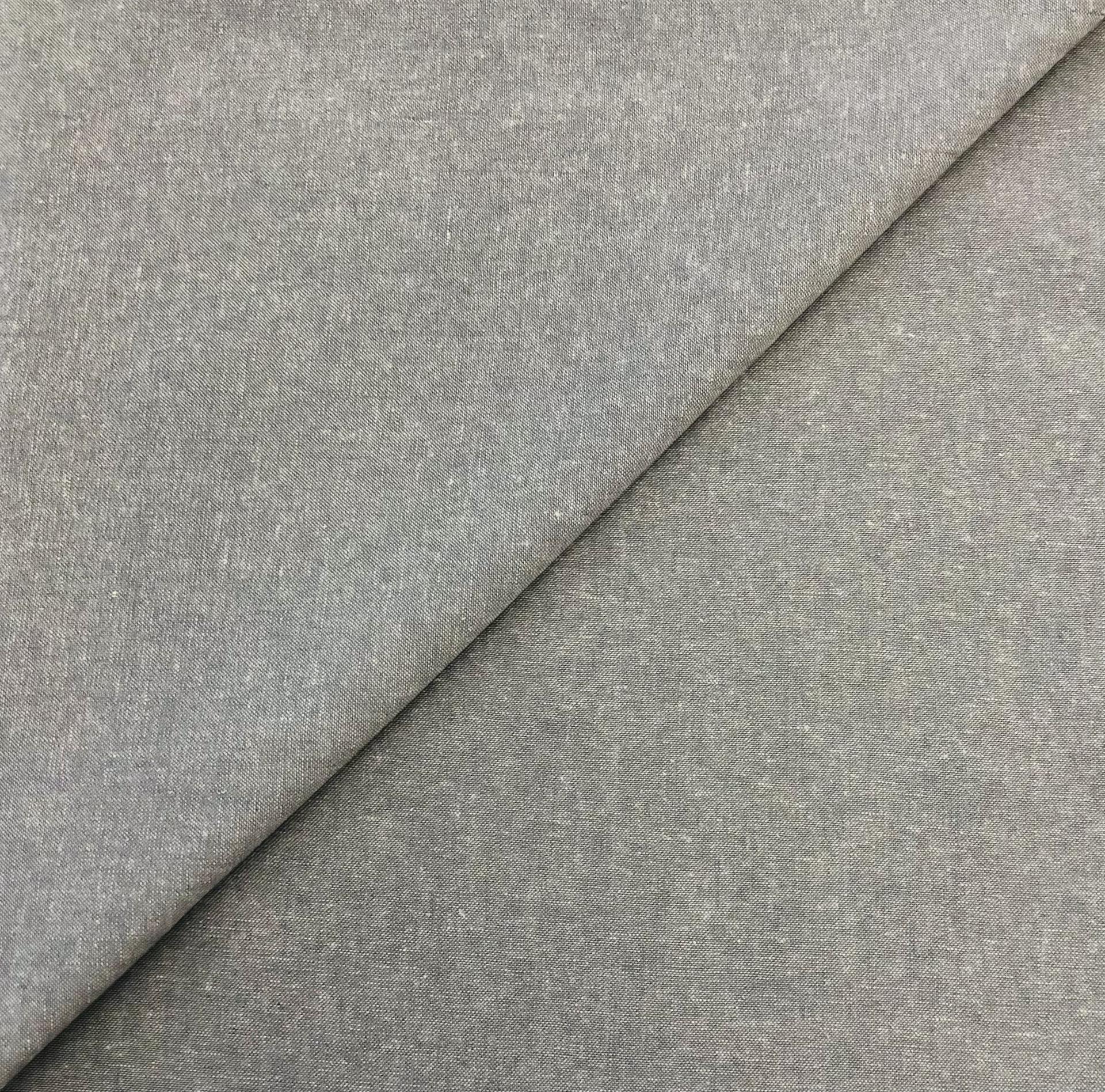 Yarn Dyed Linen Cotton in Steel