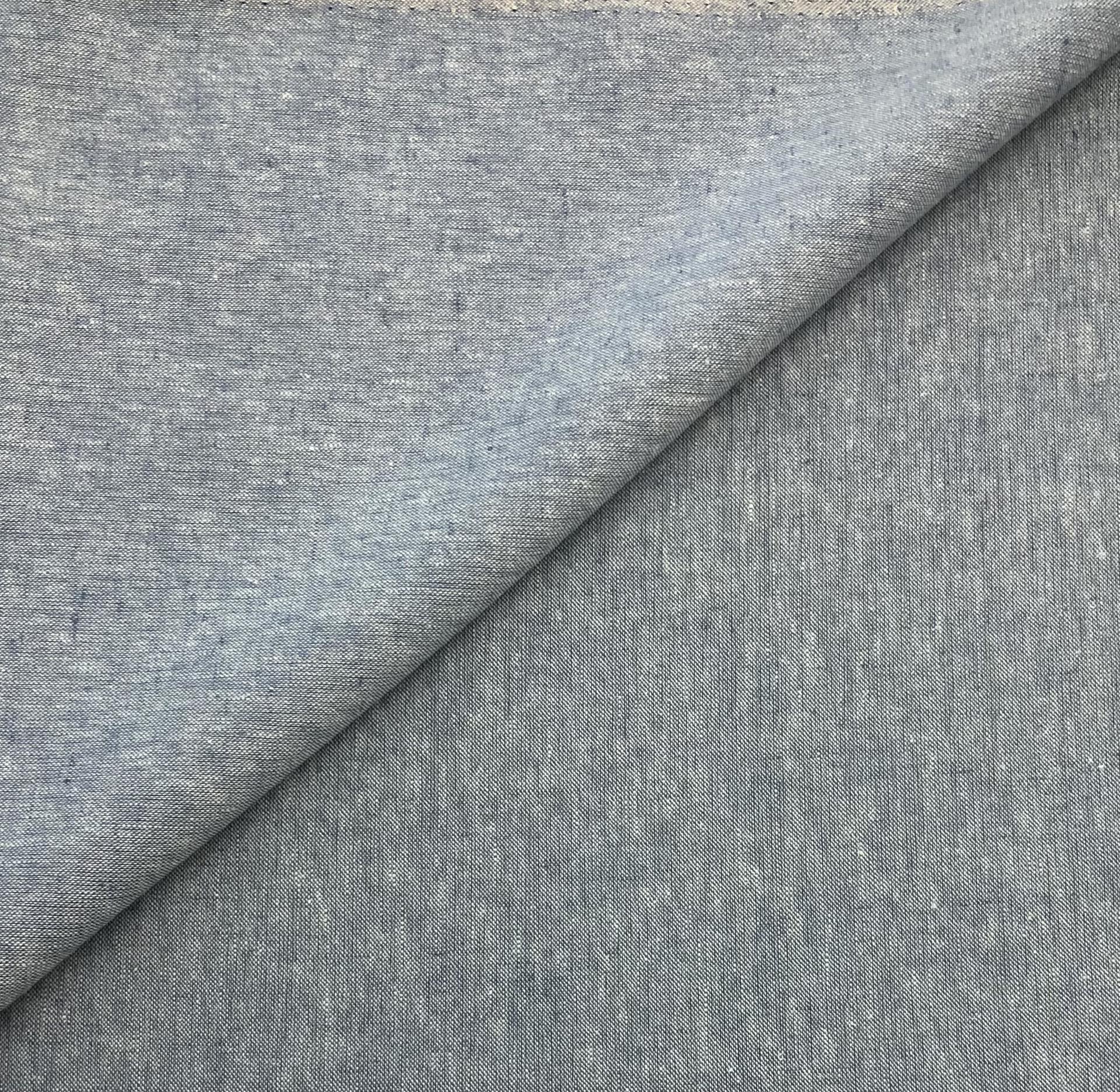 Yarn Dyed Linen Cotton in Cadet