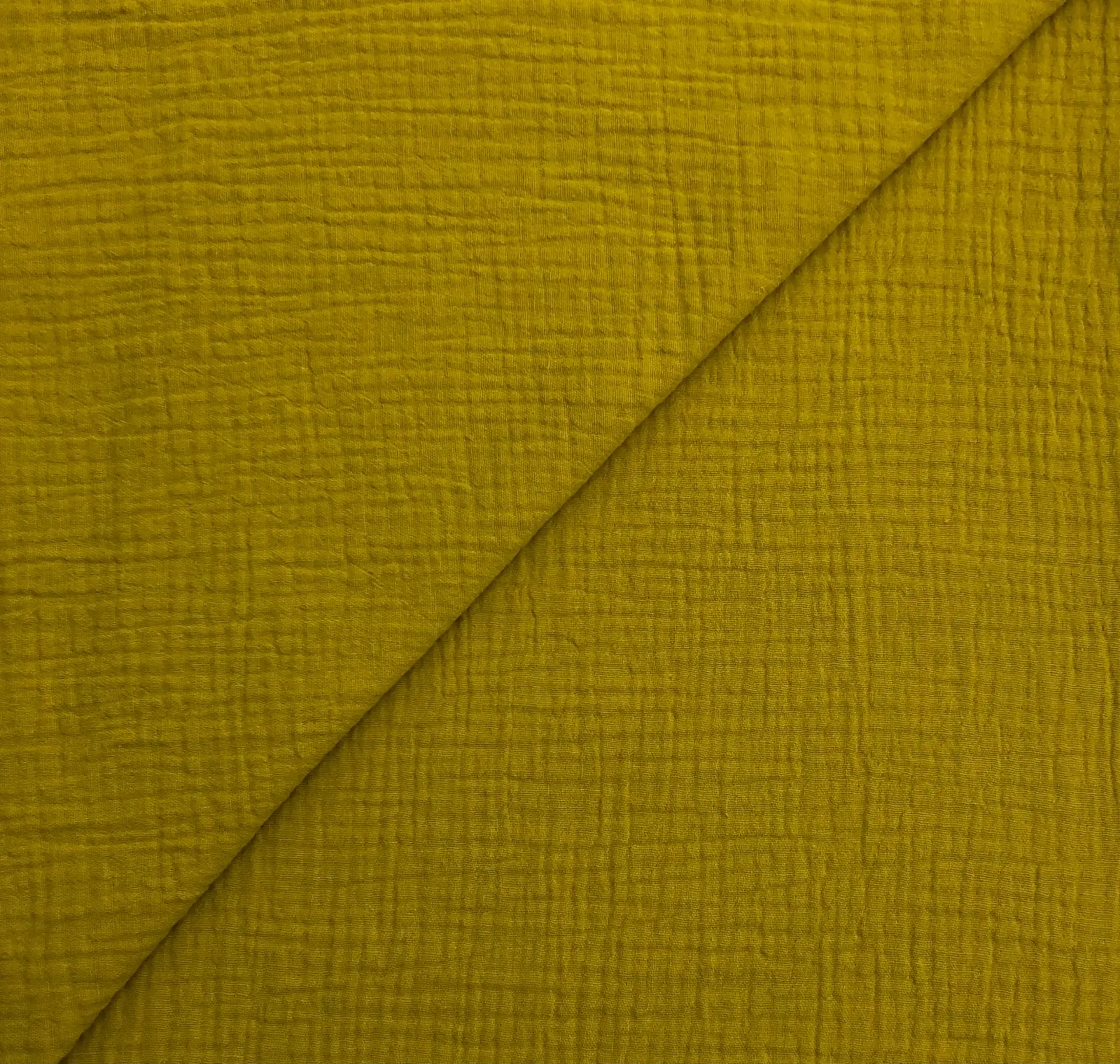 Organic Crinkle Cotton Double Gauze in Avocado