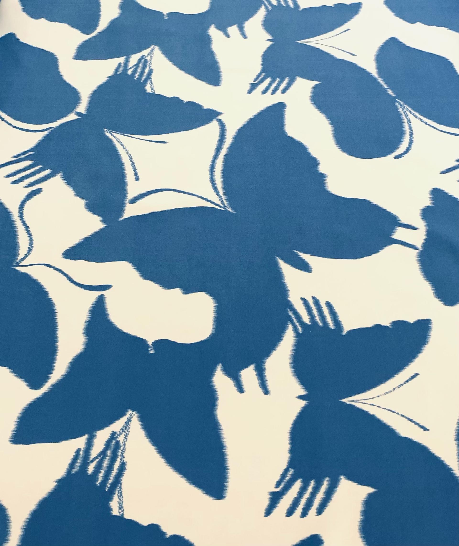 Pure Silk Warp Printed Taffeta with Butterfly Print