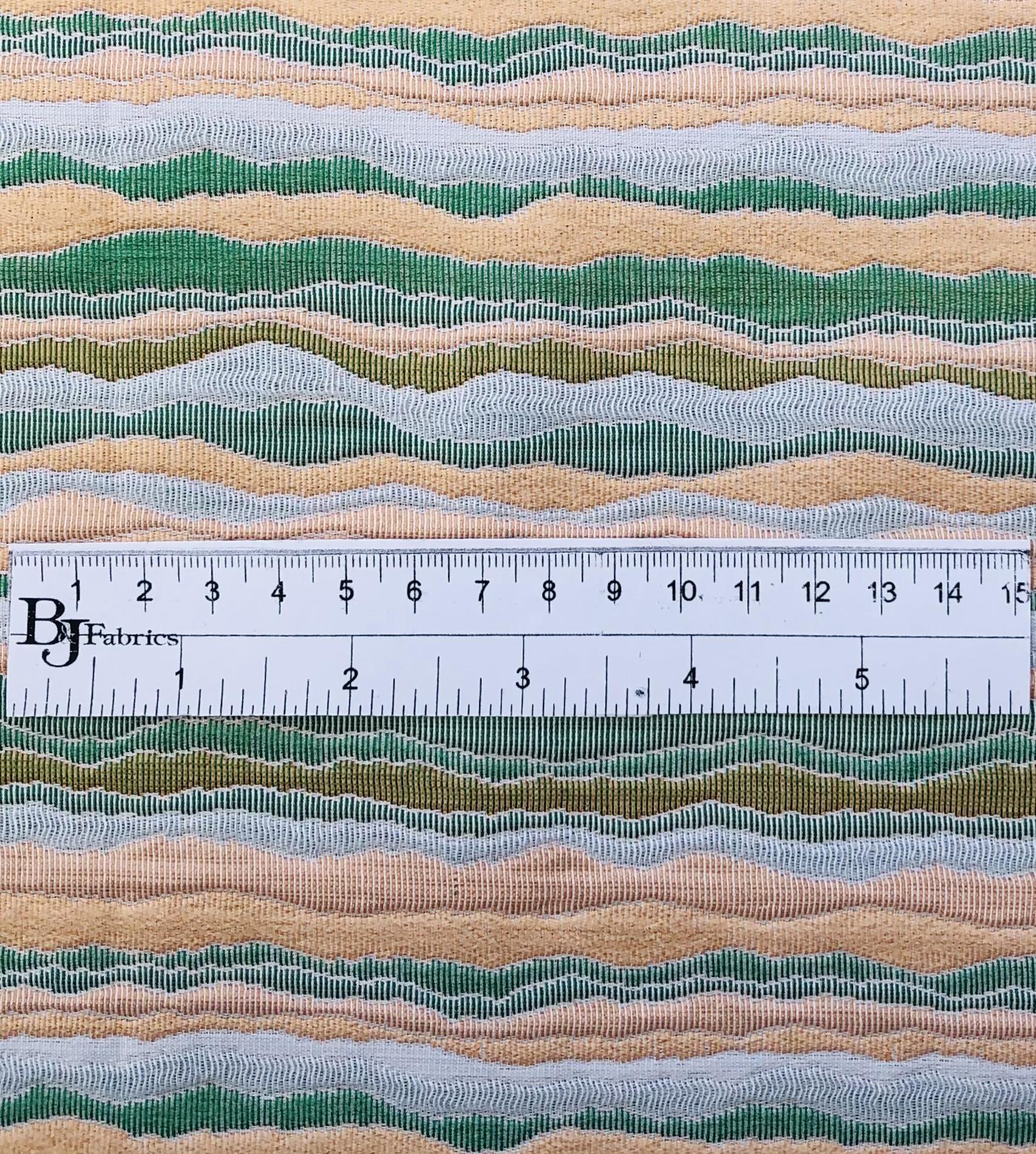 Made in Switzerland Cotton Blend Brocade Stripe