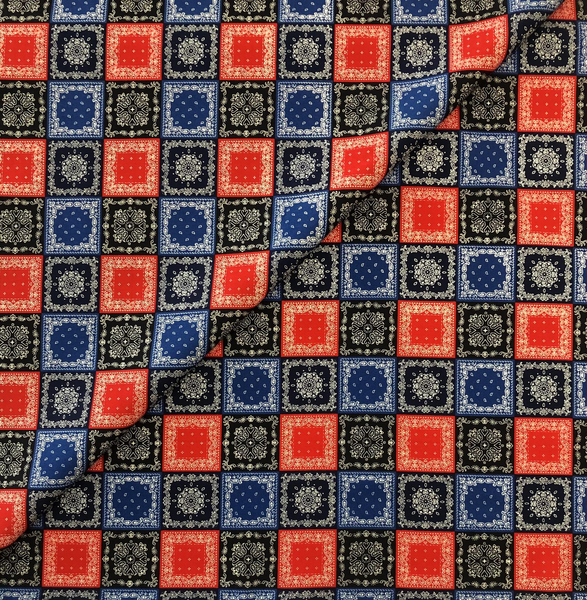 Japanese Cotton Printed Bandana in Multi