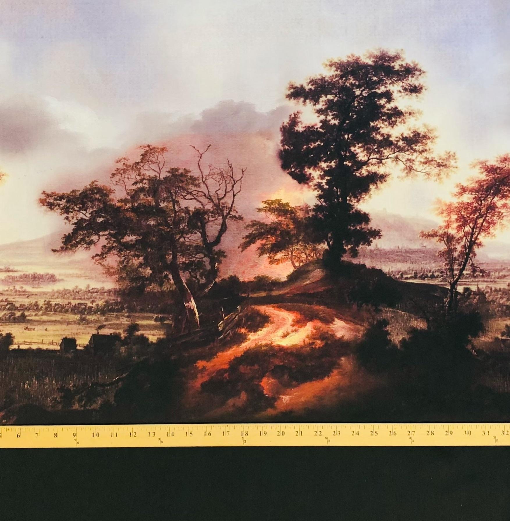 Silk & Wool with Landscape Border Design