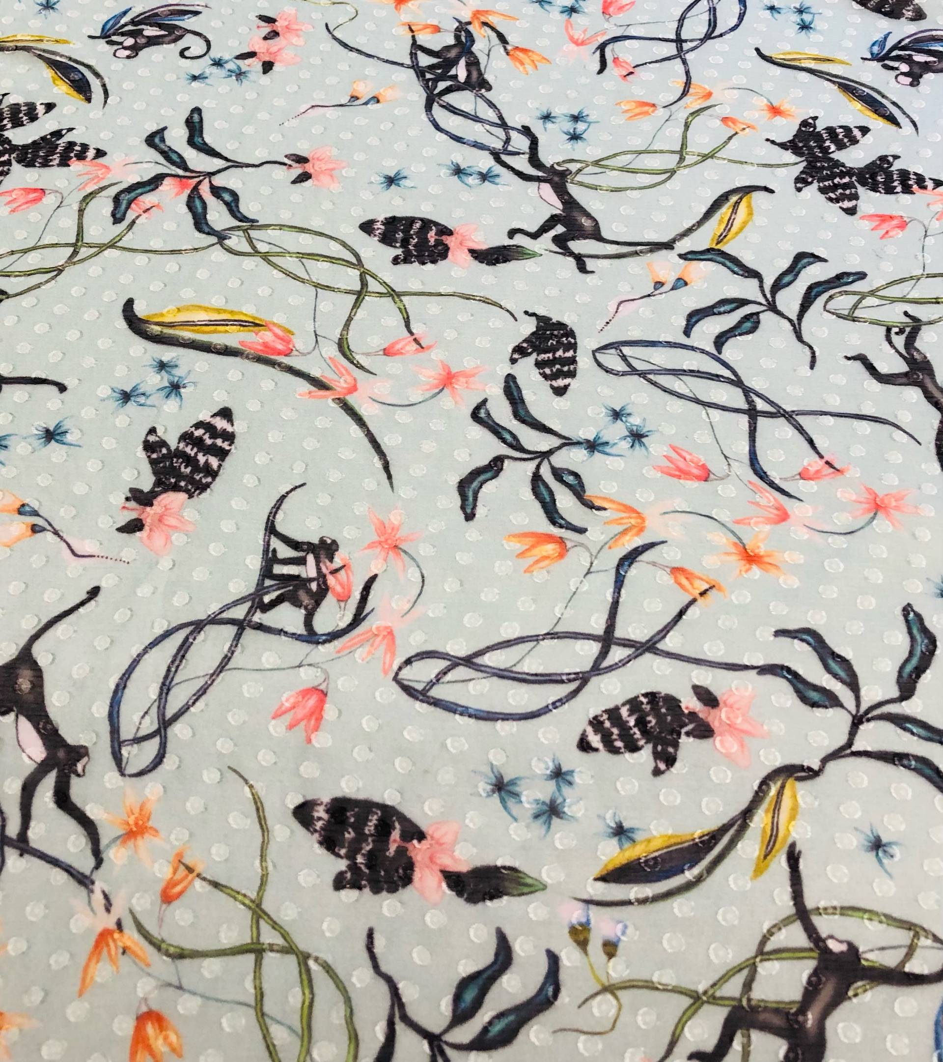 Silk Blend Fil Coupe Chiffon Print