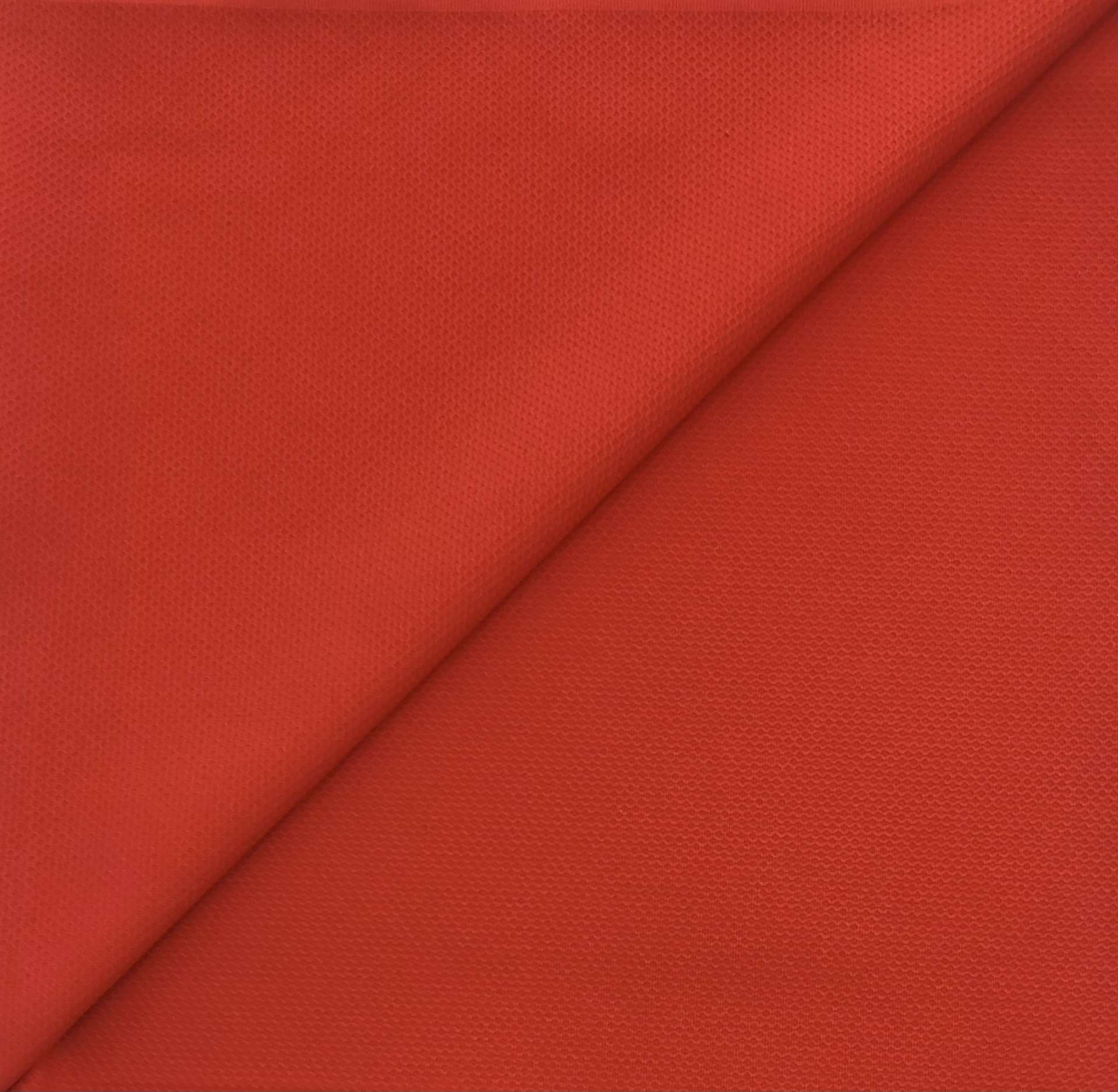 Italian Cotton Lycra Pique in Lipstick Red